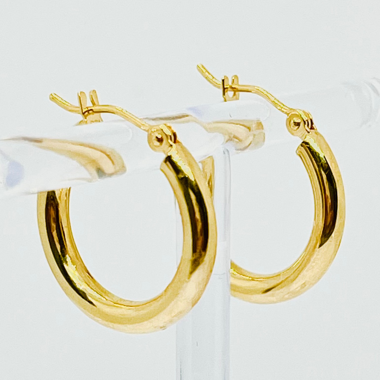 14K Yellow Gold Hoop Earrings
