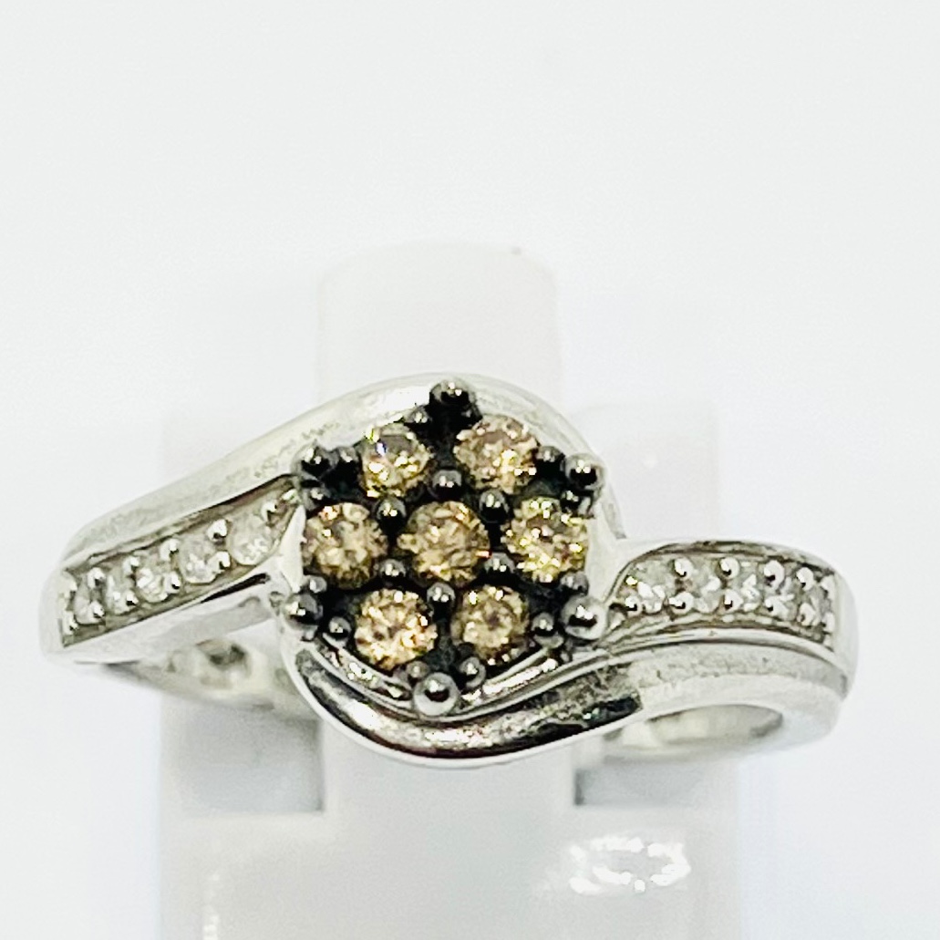 Chocolate Diamond Cluster Fashion Ring