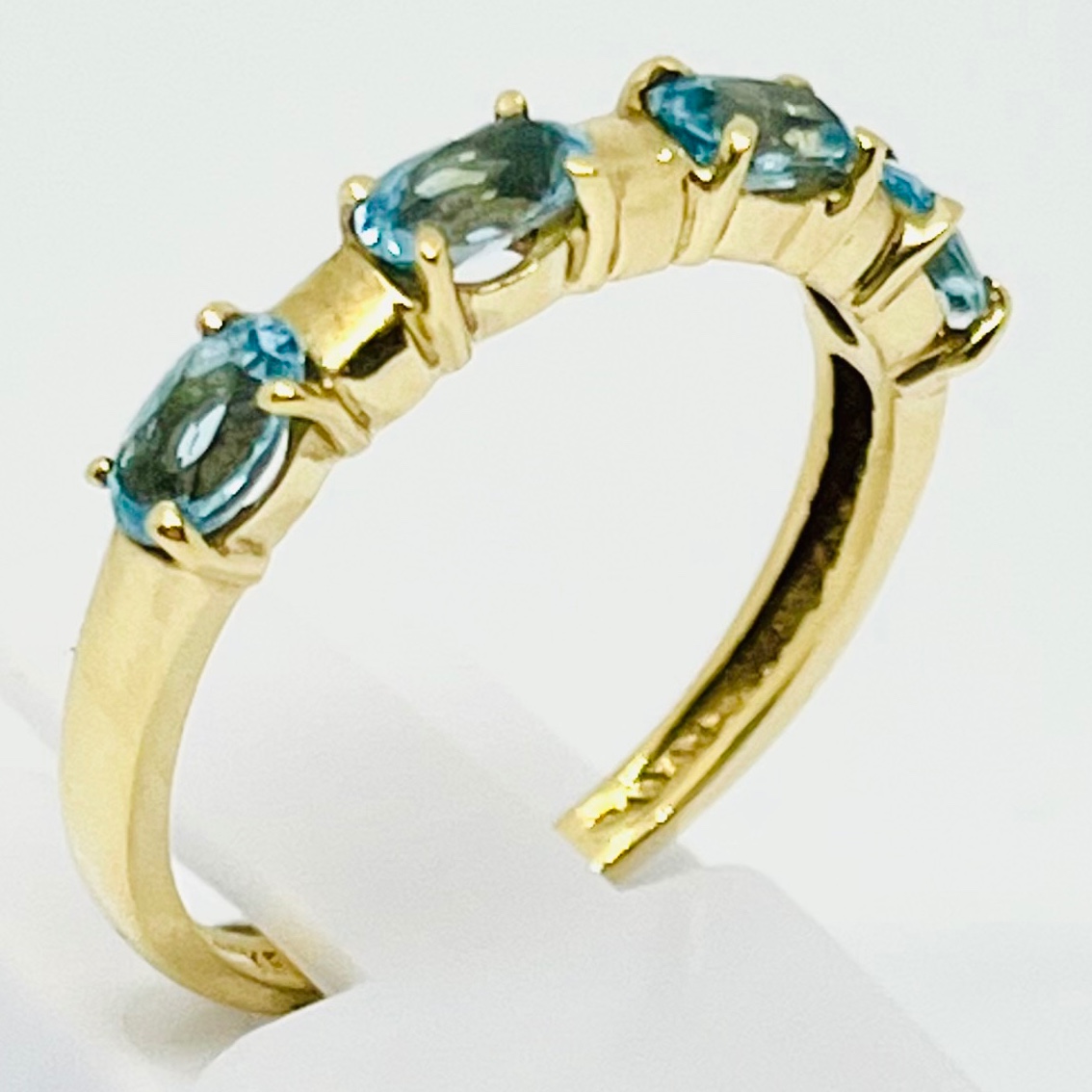 10K Blue Topaz Gemstone Ring