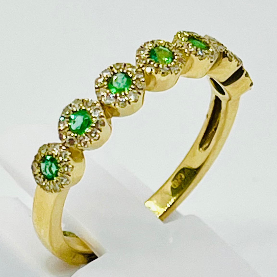 10K Emerald Eternity Band