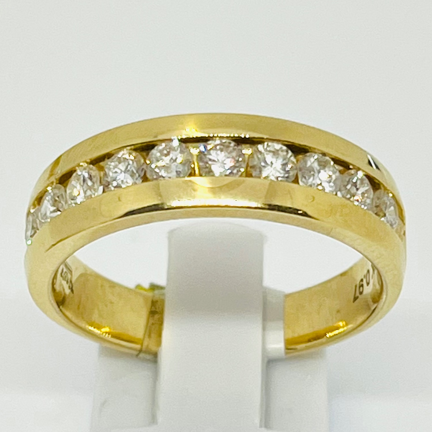 Diamond Men's Wedding Band