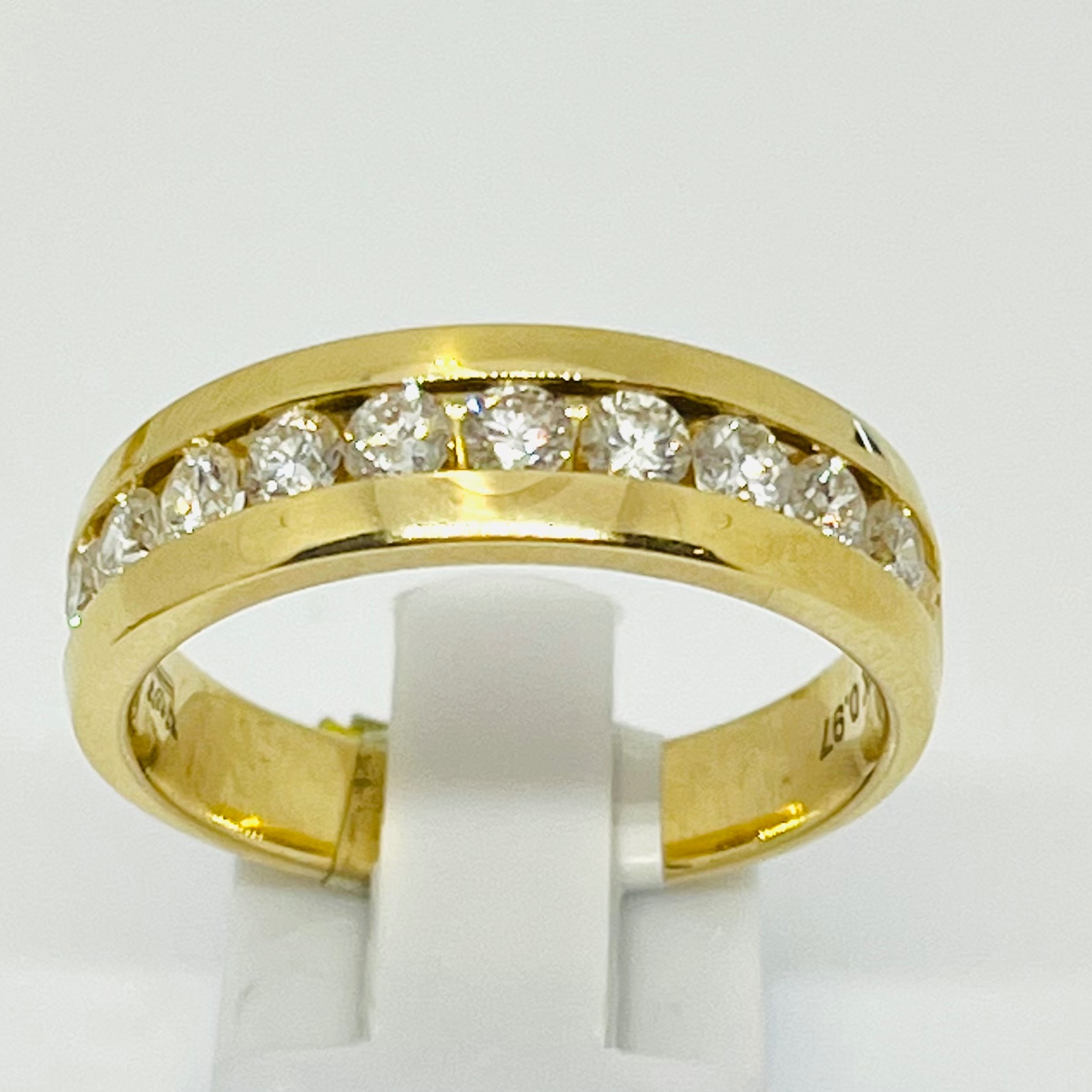 Diamond Men's Wedding Band