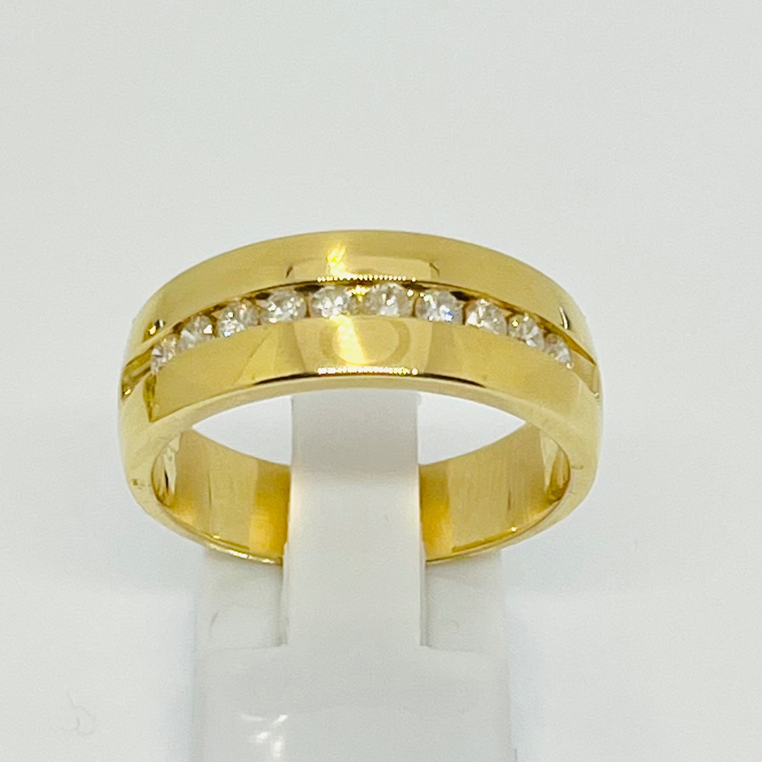 Diamond Mens Wedding Band