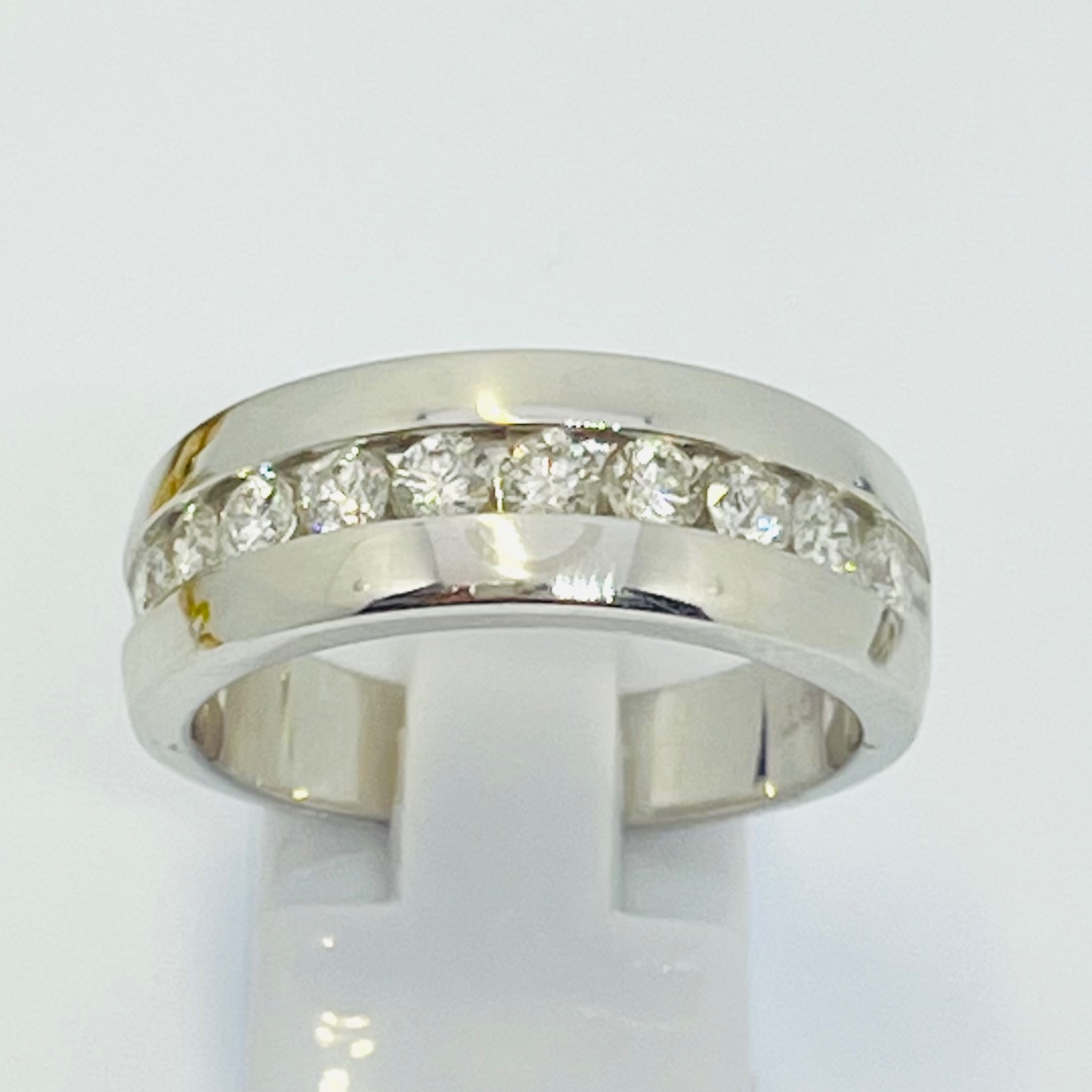 Diamond Mens Wedding Band