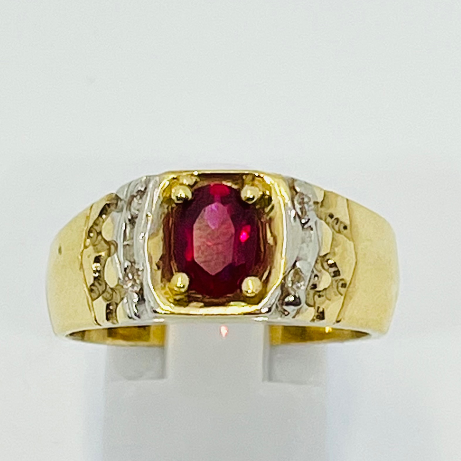 Oval Ruby Men's Ring