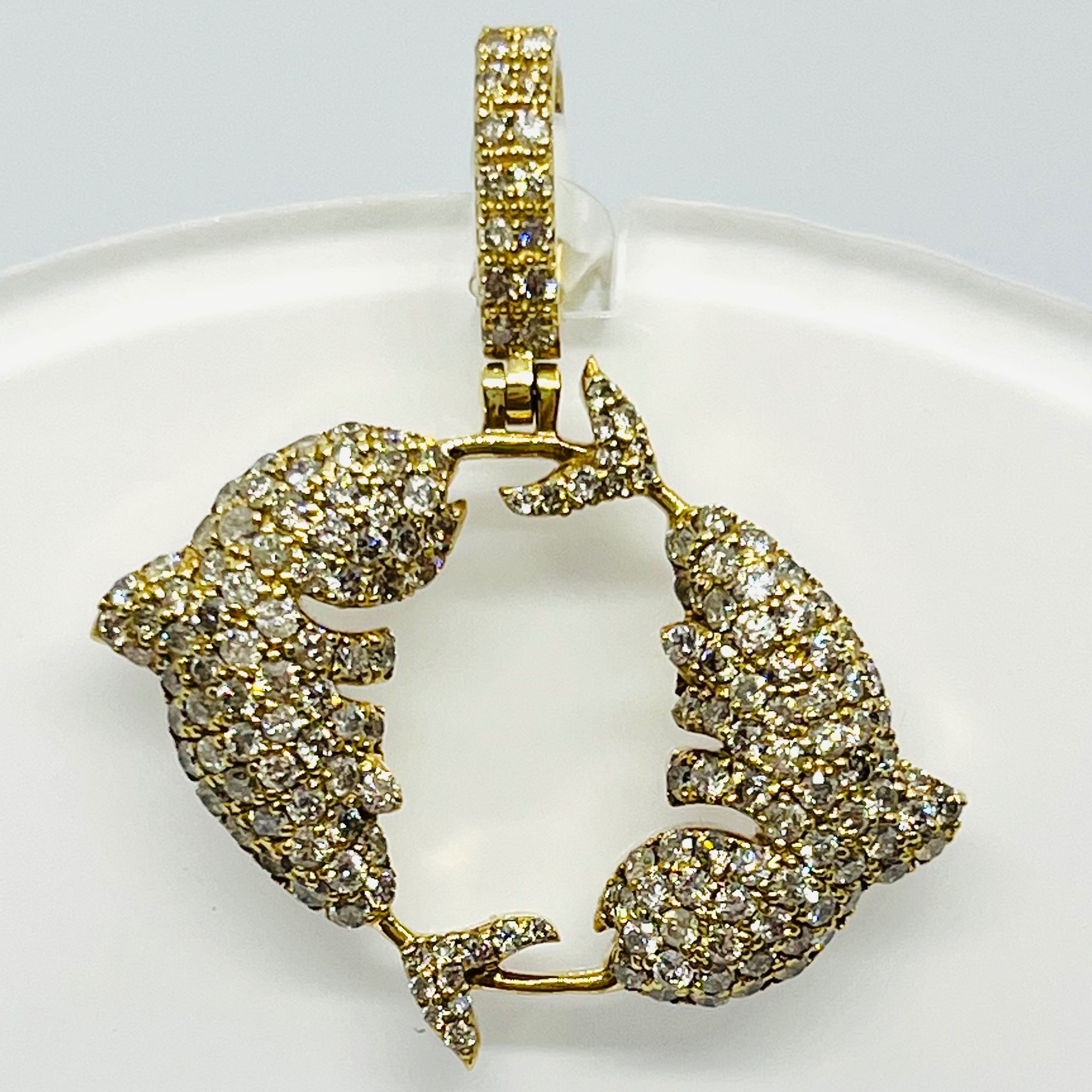 Diamond Pisces Zodiac Pendant