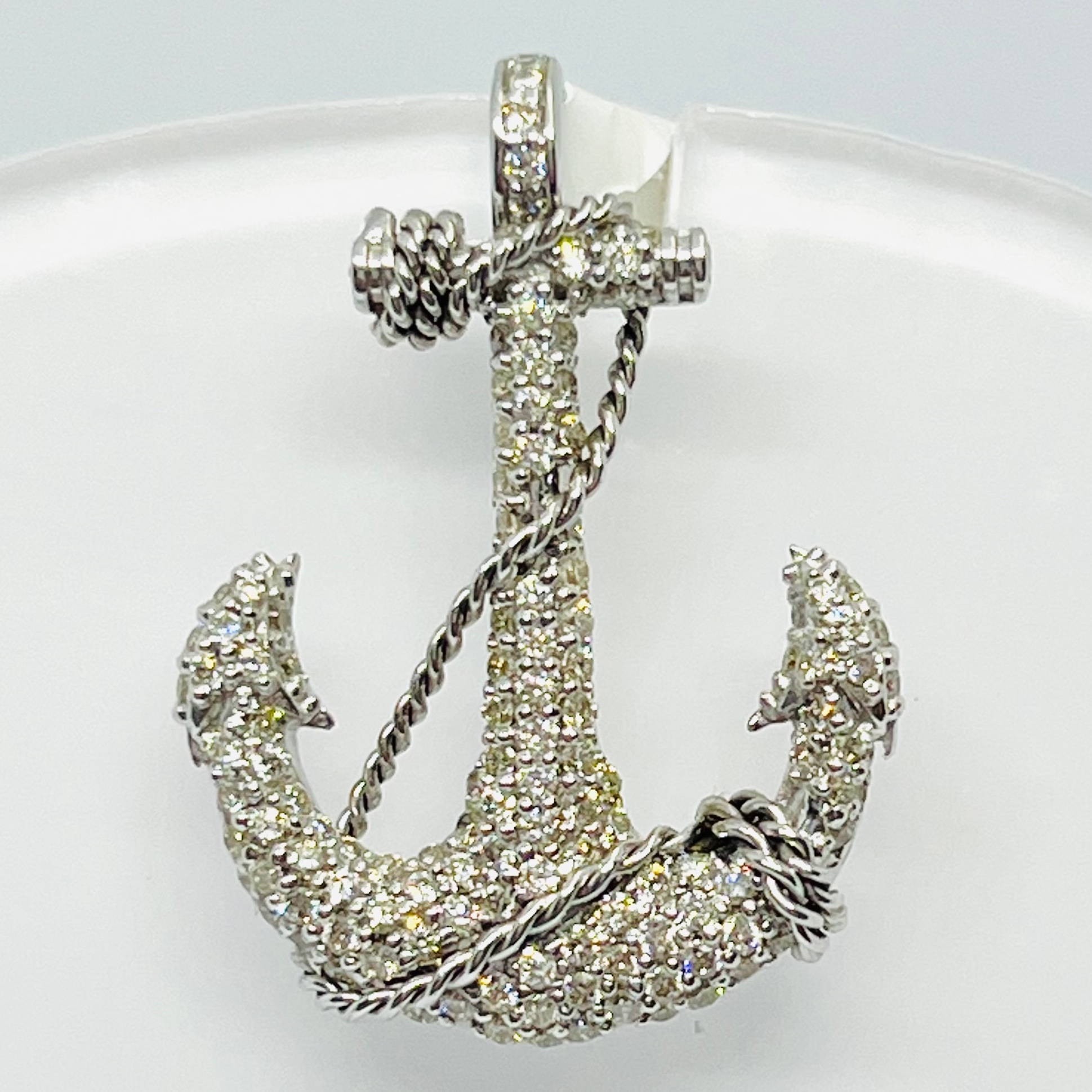 Diamond Anchor Pendant