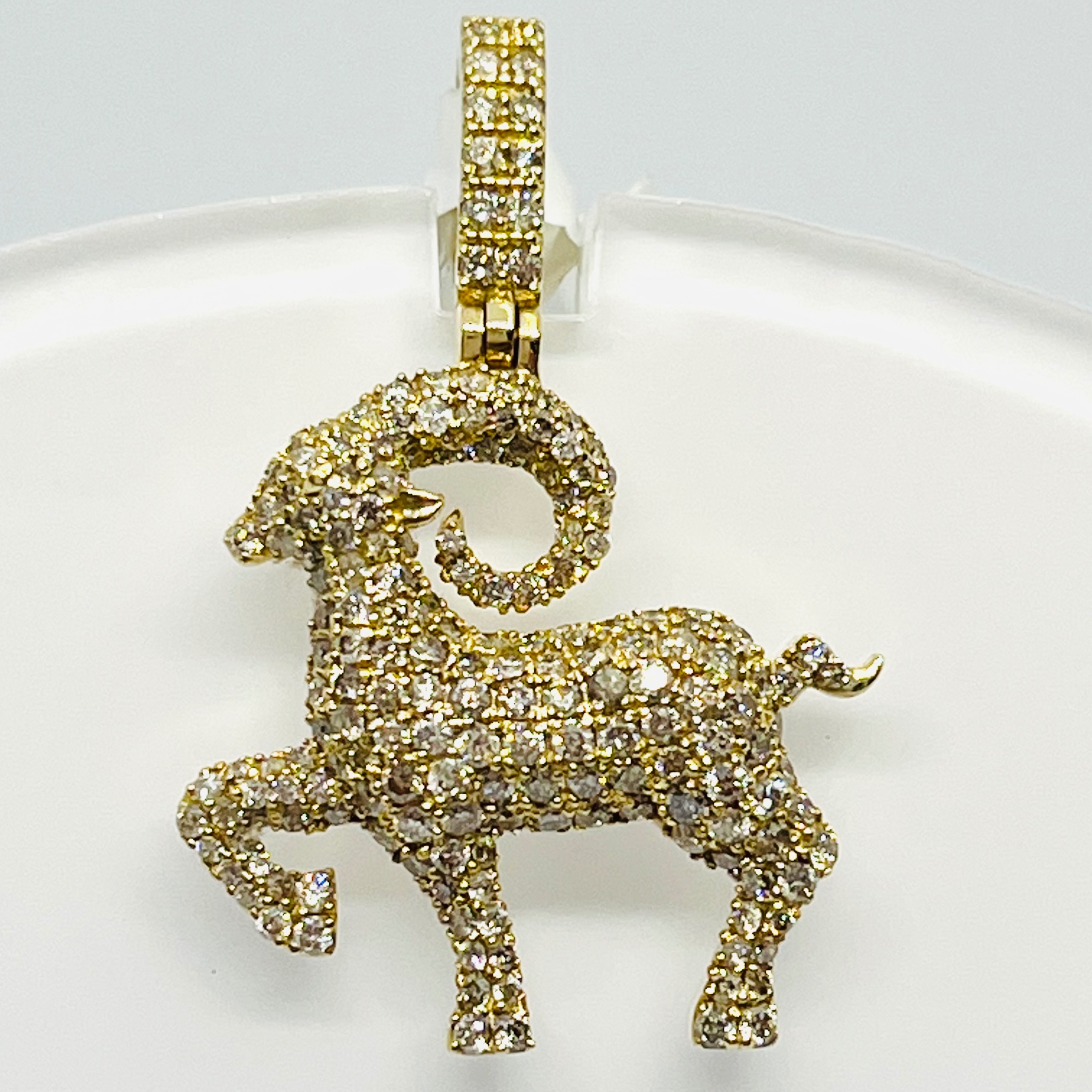 Diamond Aries Zodiac Pendant
