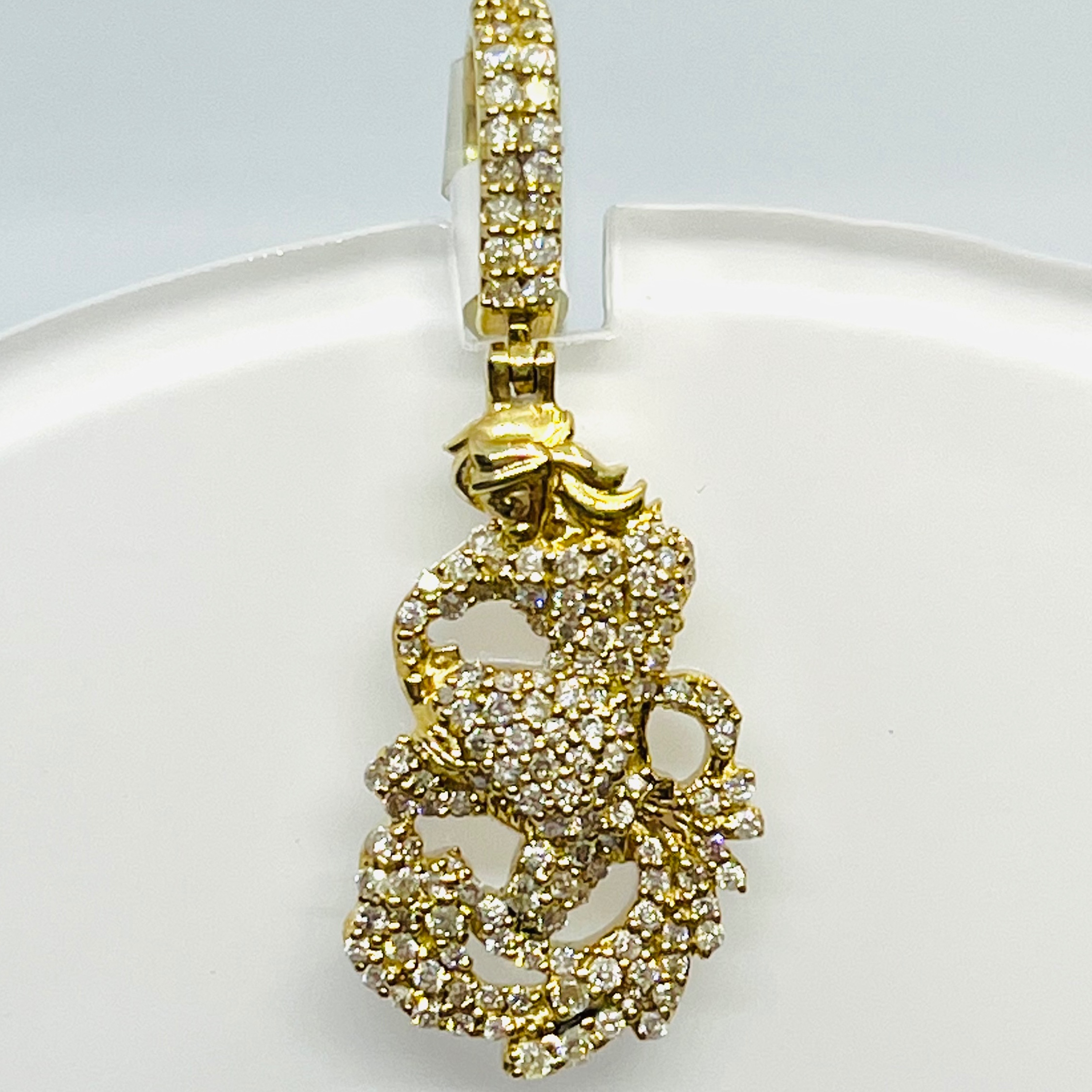 Diamond Aquarius Zodiac Pendant