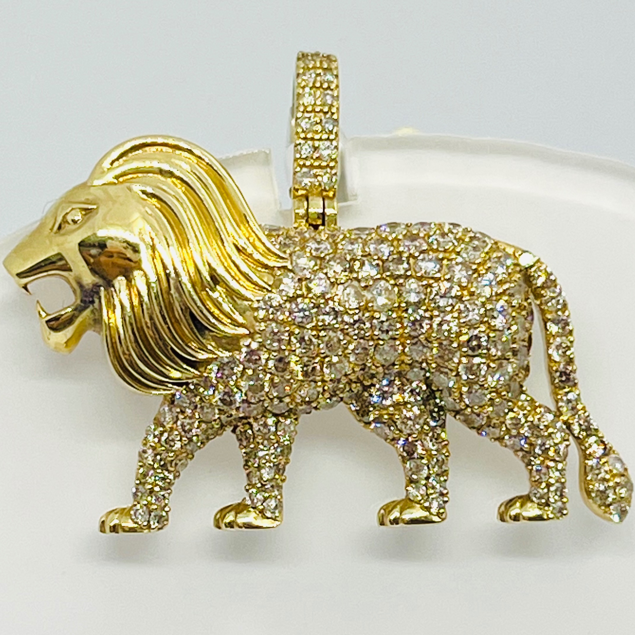 Diamond Leo Zodiac Pendant