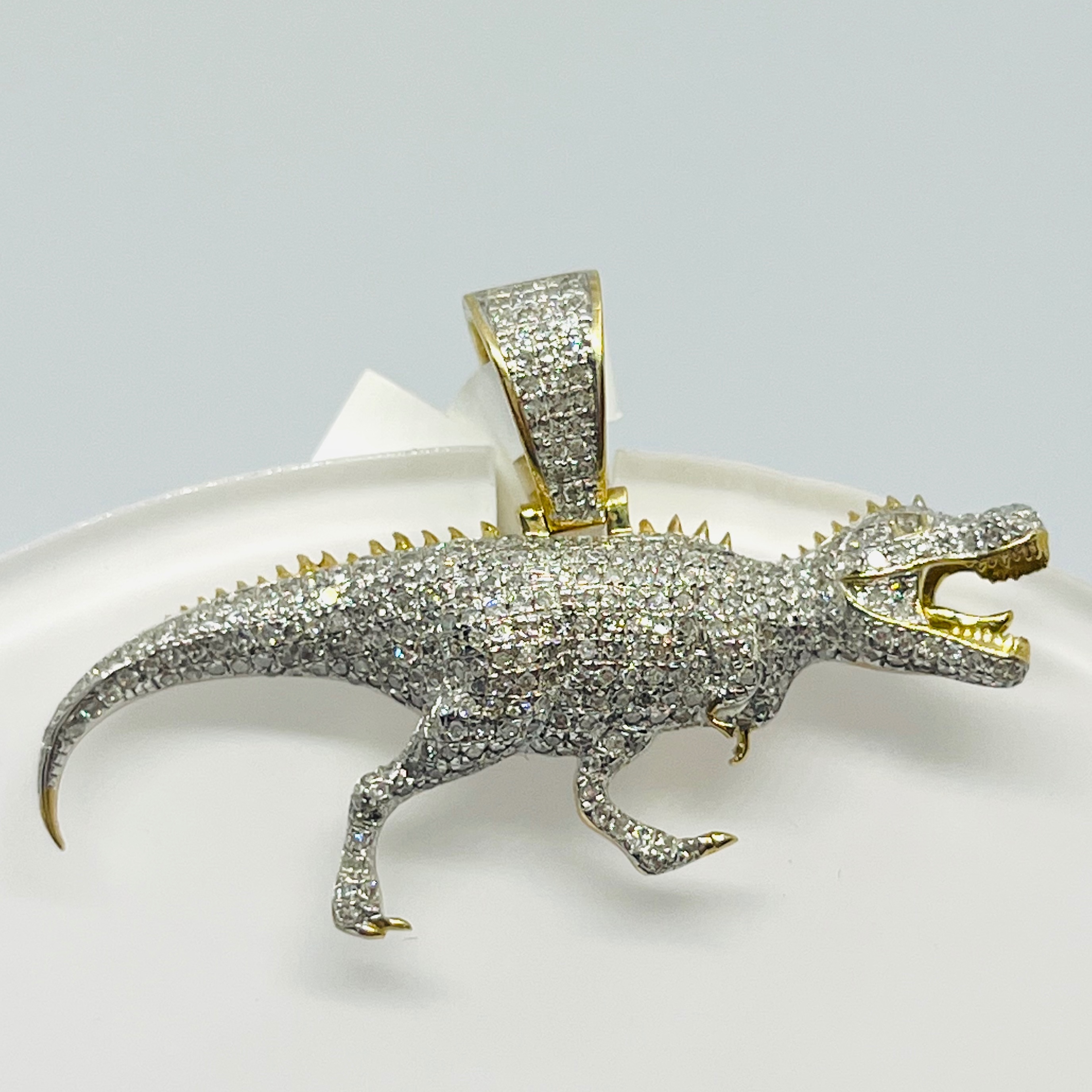 Diamond Dinosaur Pendant