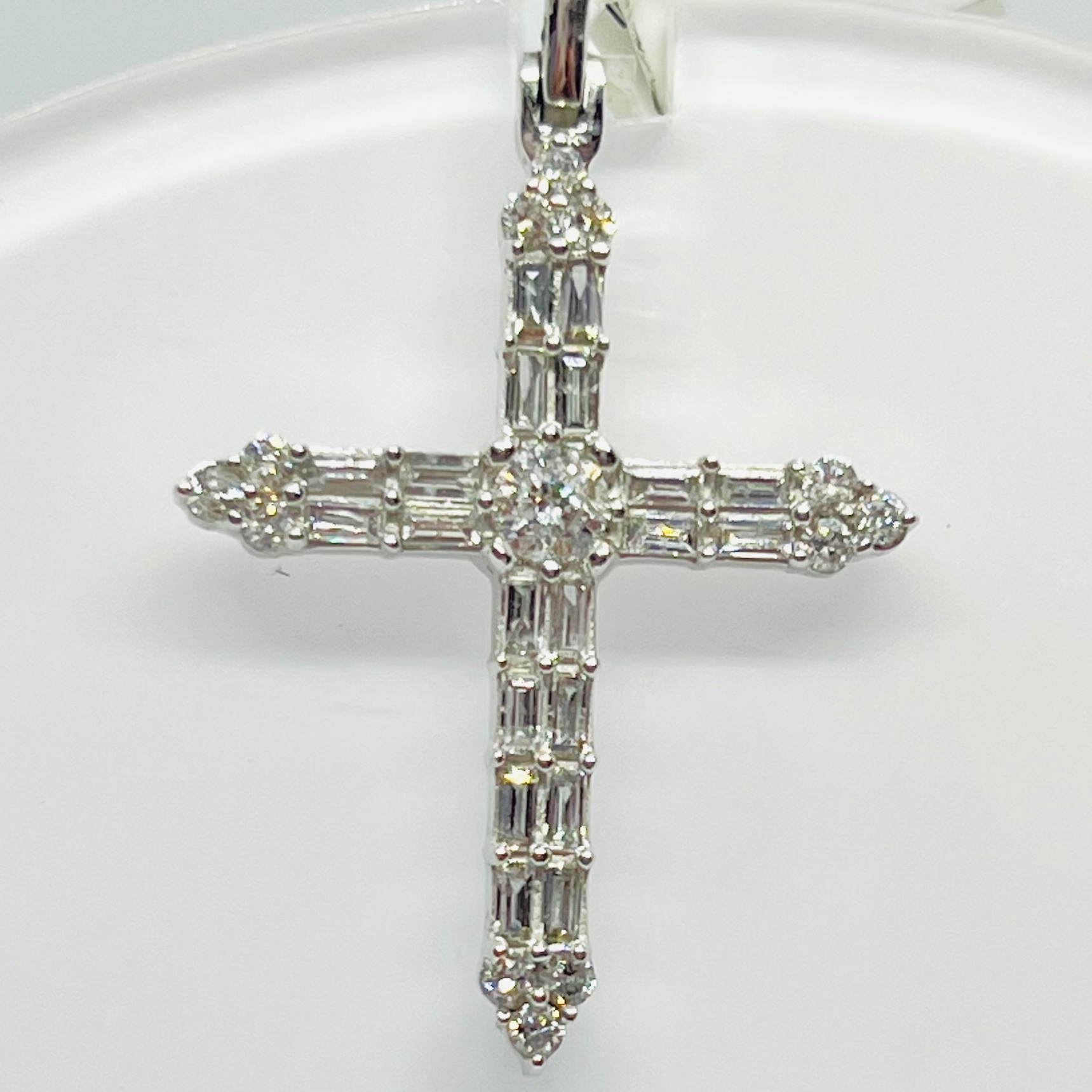 Baguette Diamond Cross Pendant
