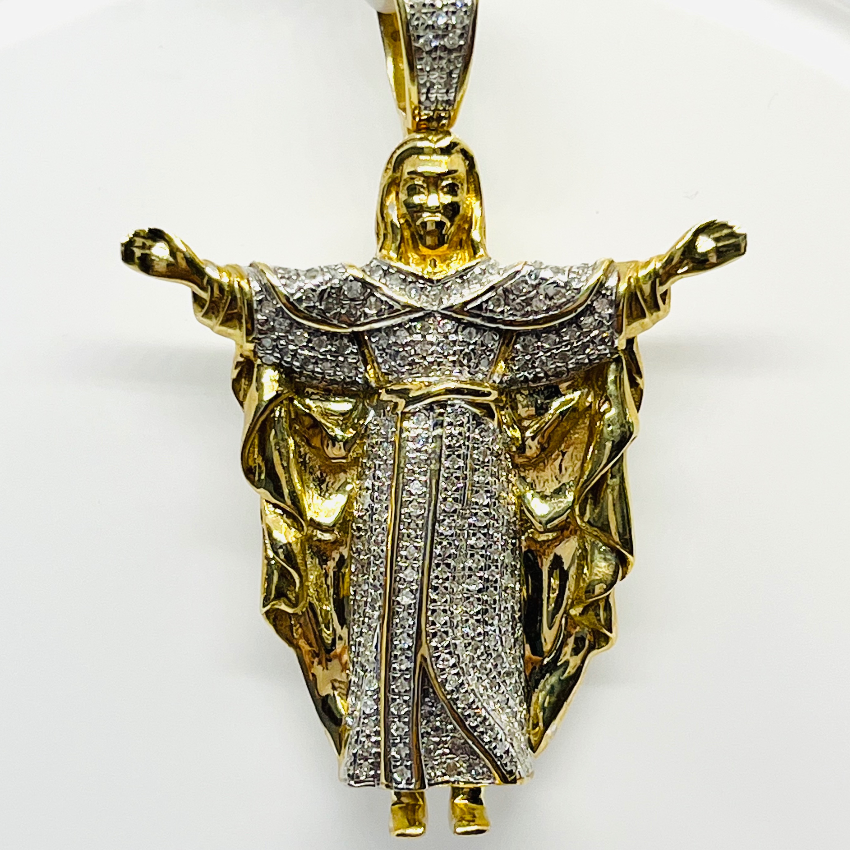 Diamond Jesus Pendant