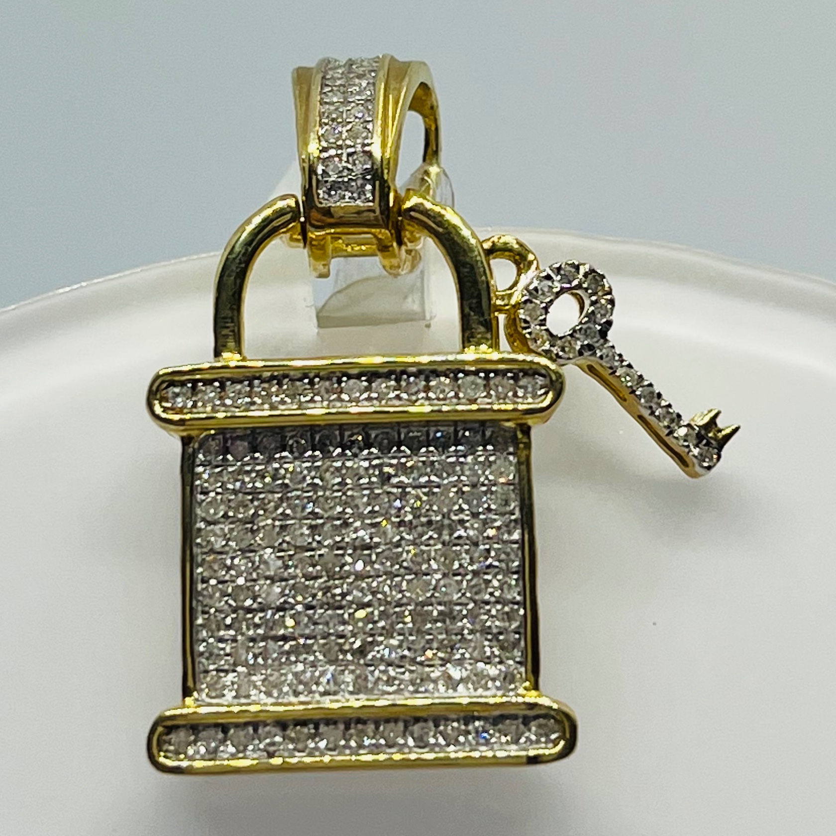 Diamond Lock & Key Fashion Pendant