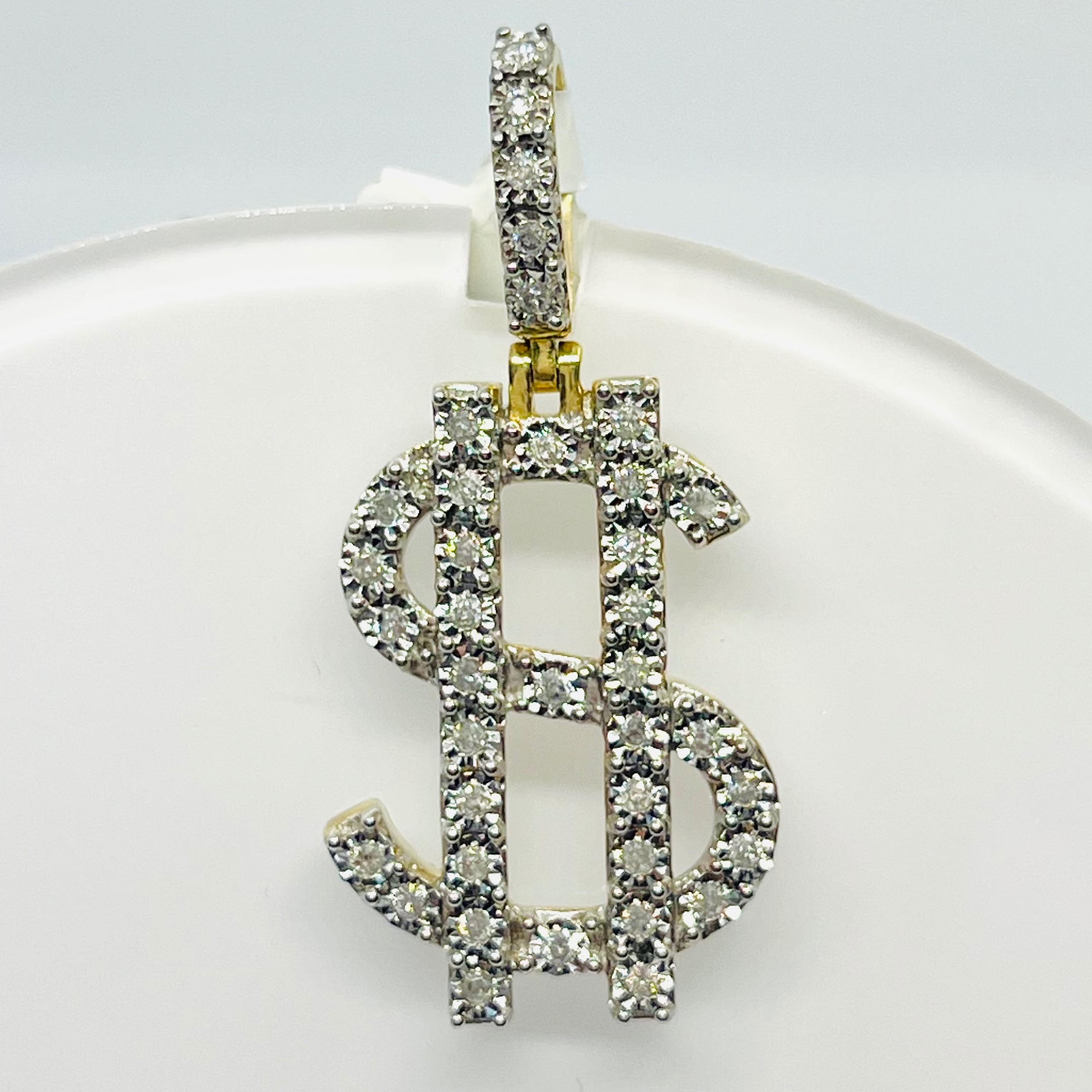 Diamond Dollar Sign Pendant
