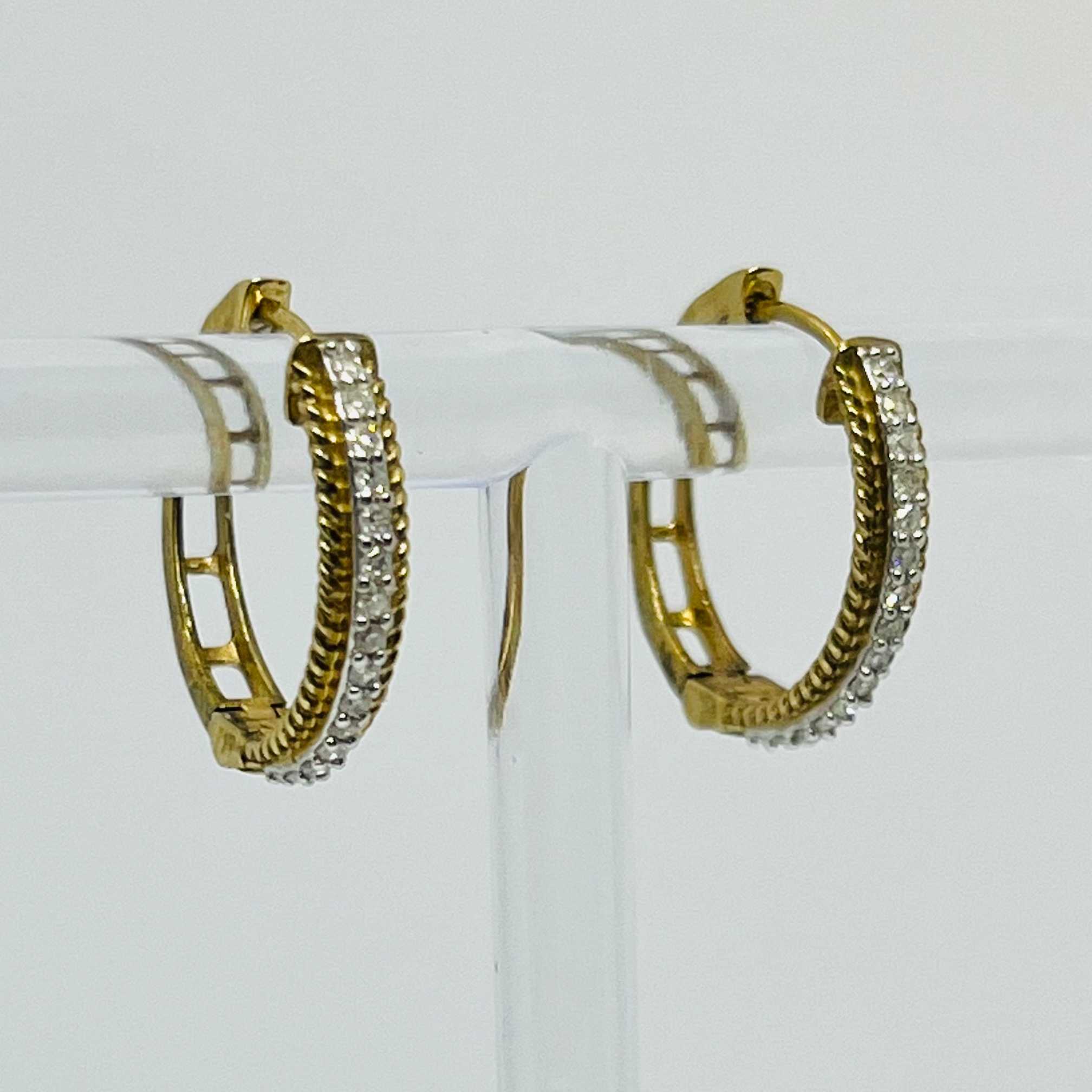 Diamond Hoop Earrings