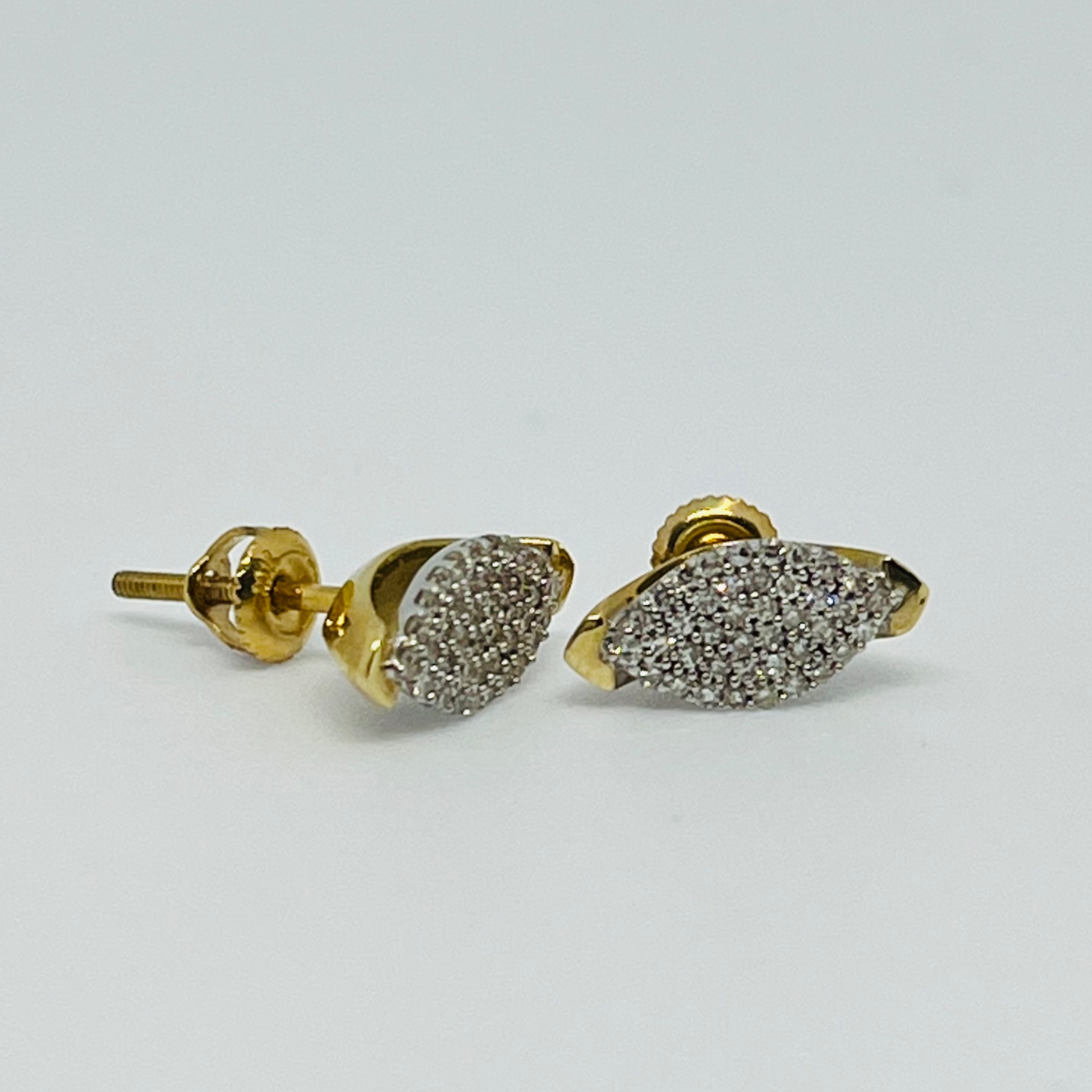 Marquis Style Multi Stone Stud Earrings