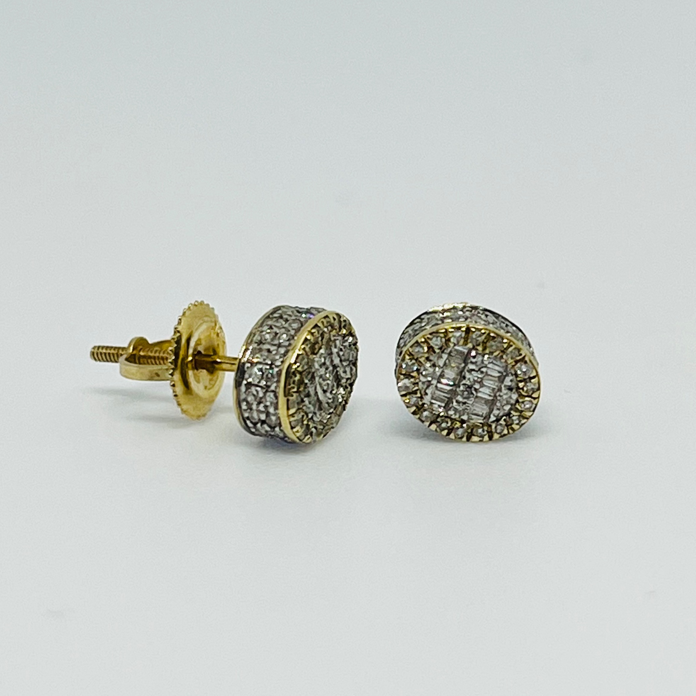 Oval Style Multi Stone Stud Earrings