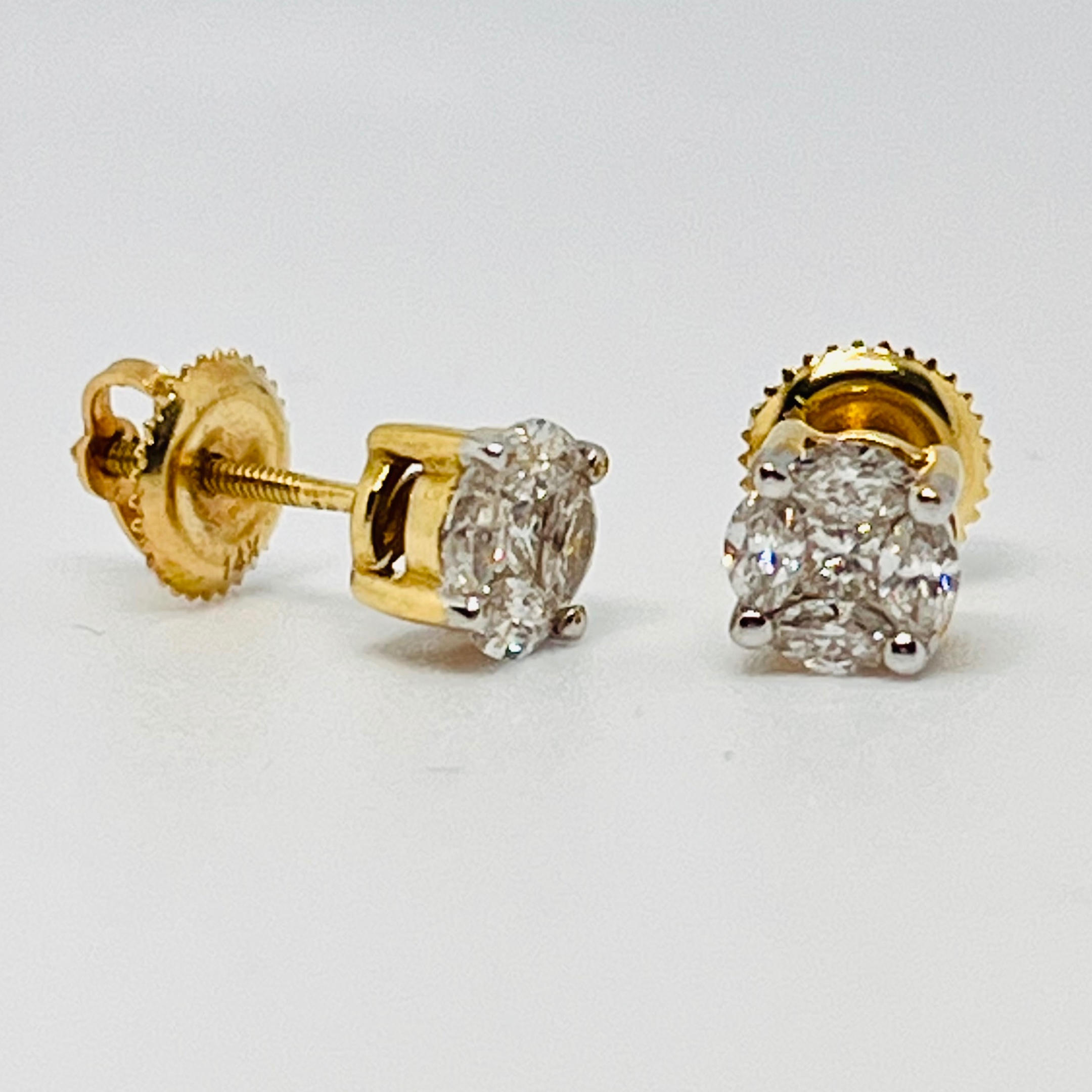 Assorted Marquis Cut Diamond Stud Earrings