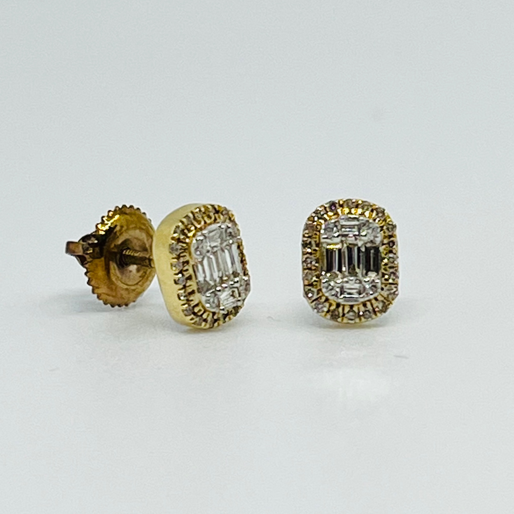 Diamond Baguette Stud Earrings