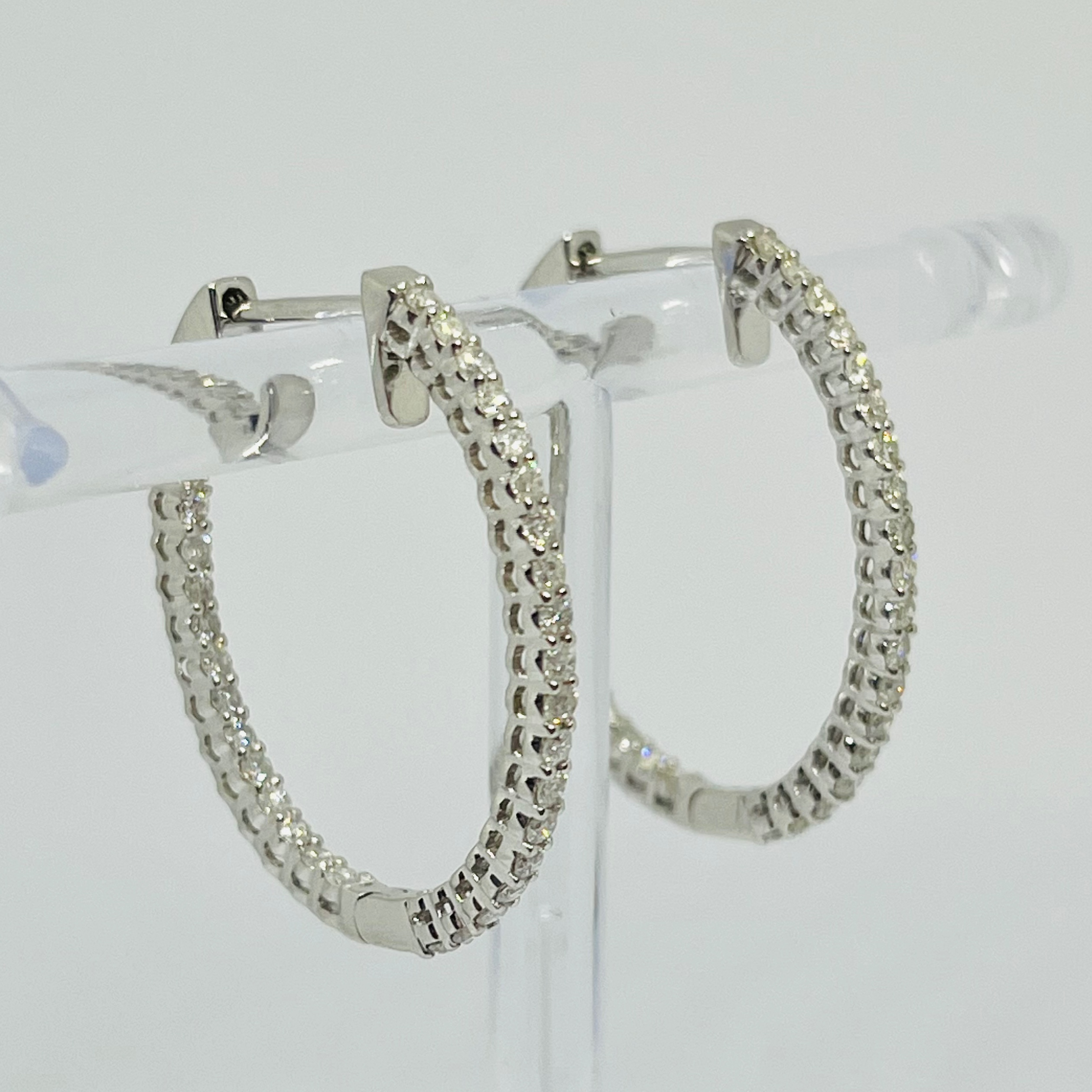 In & Out Oval Hoop Earrings
