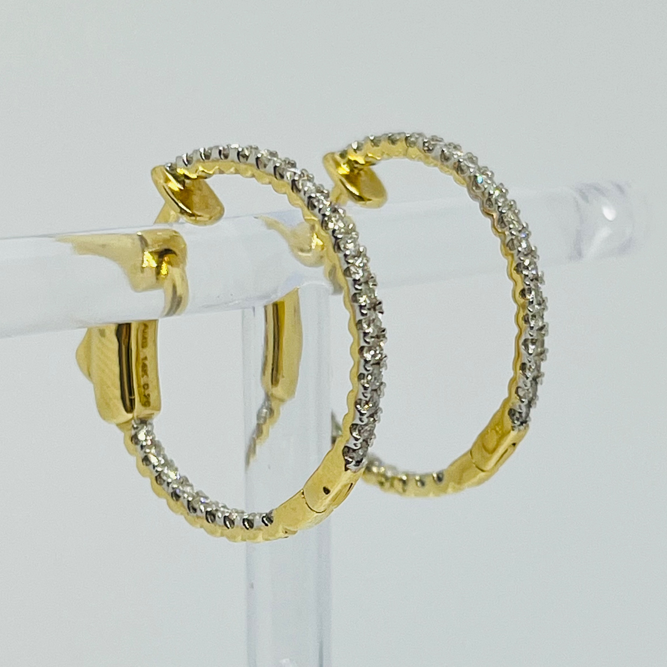 In & Out Diamond Hoop Earrings