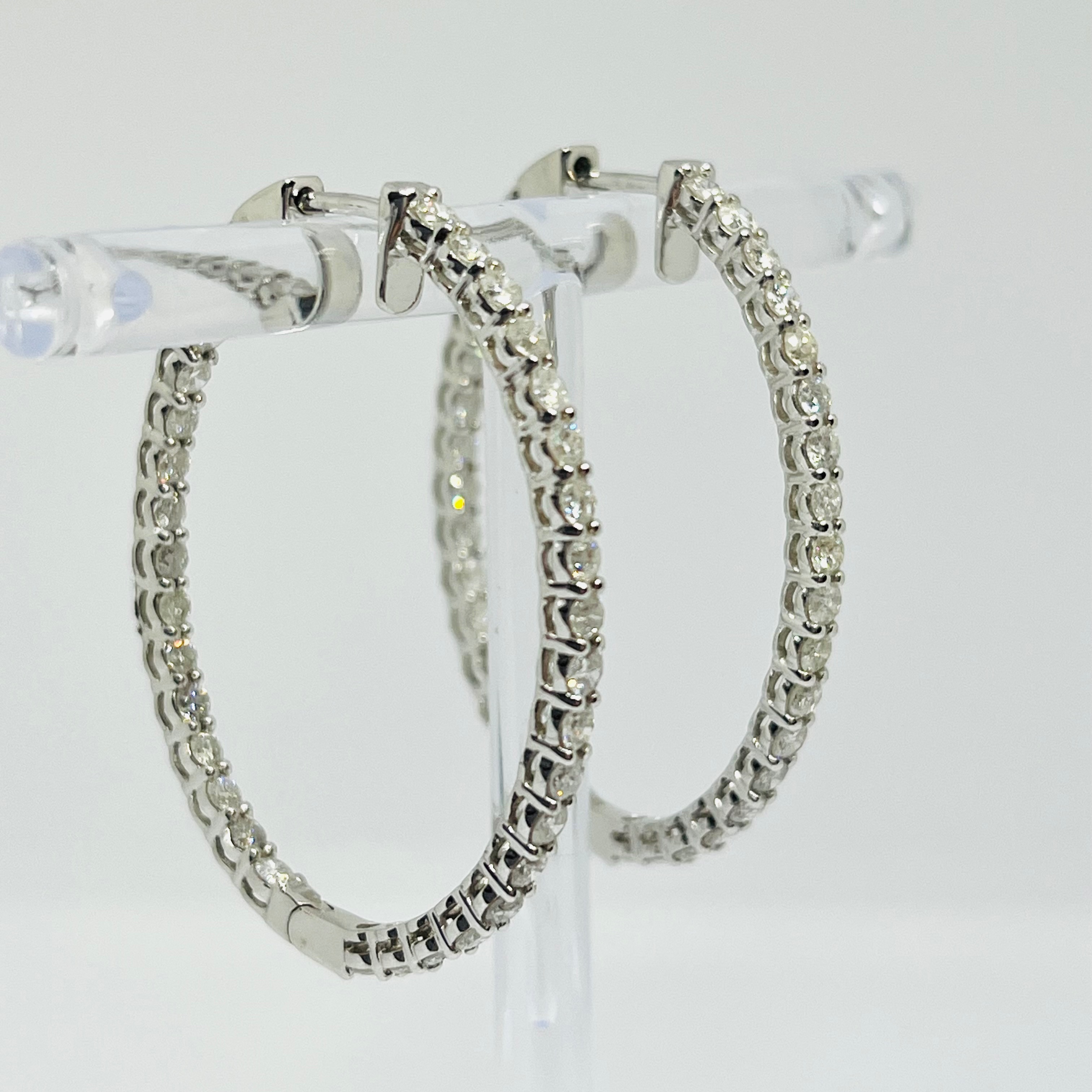 In & Out Diamond Hoop Earrings