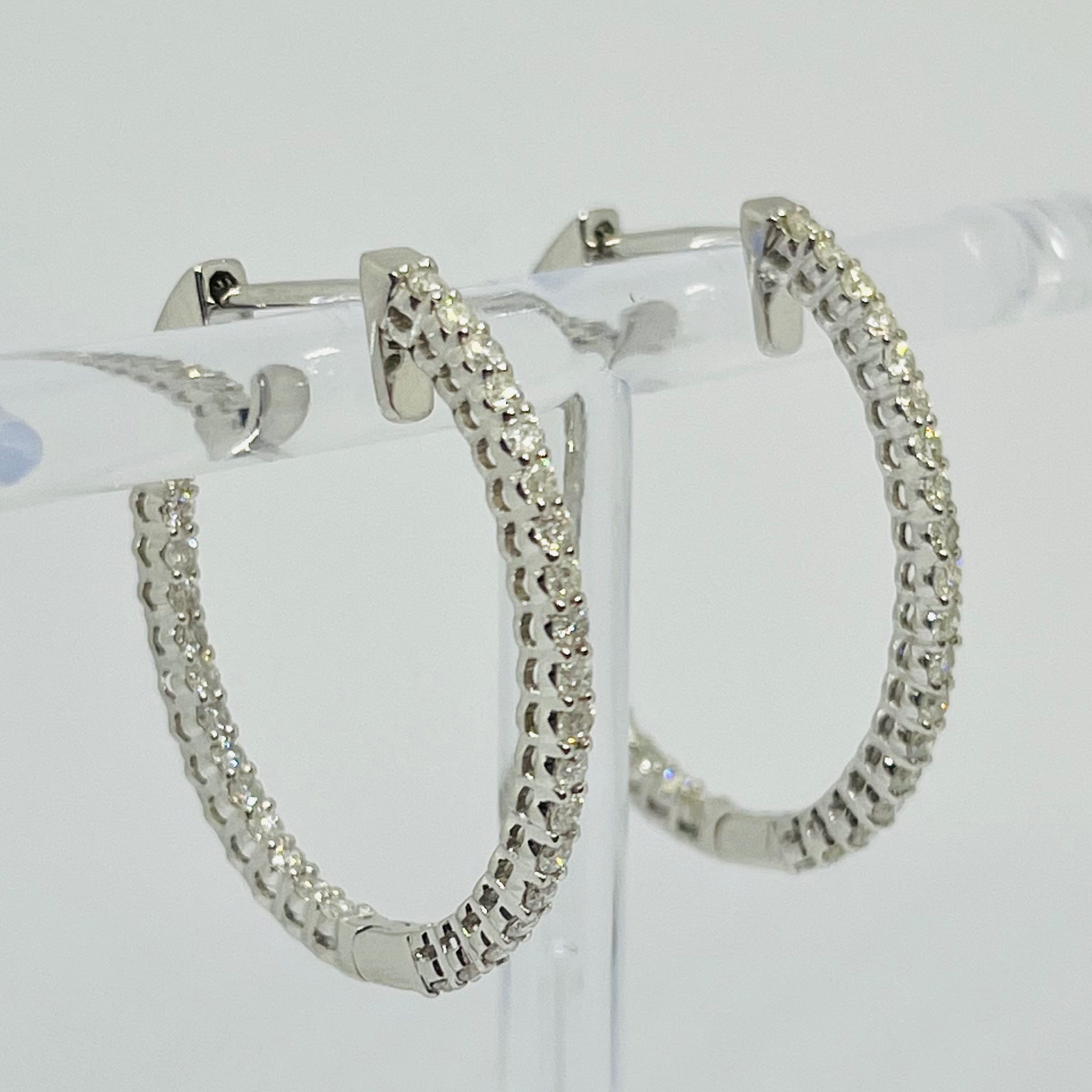 In & Out Diamond Hoop Earrings