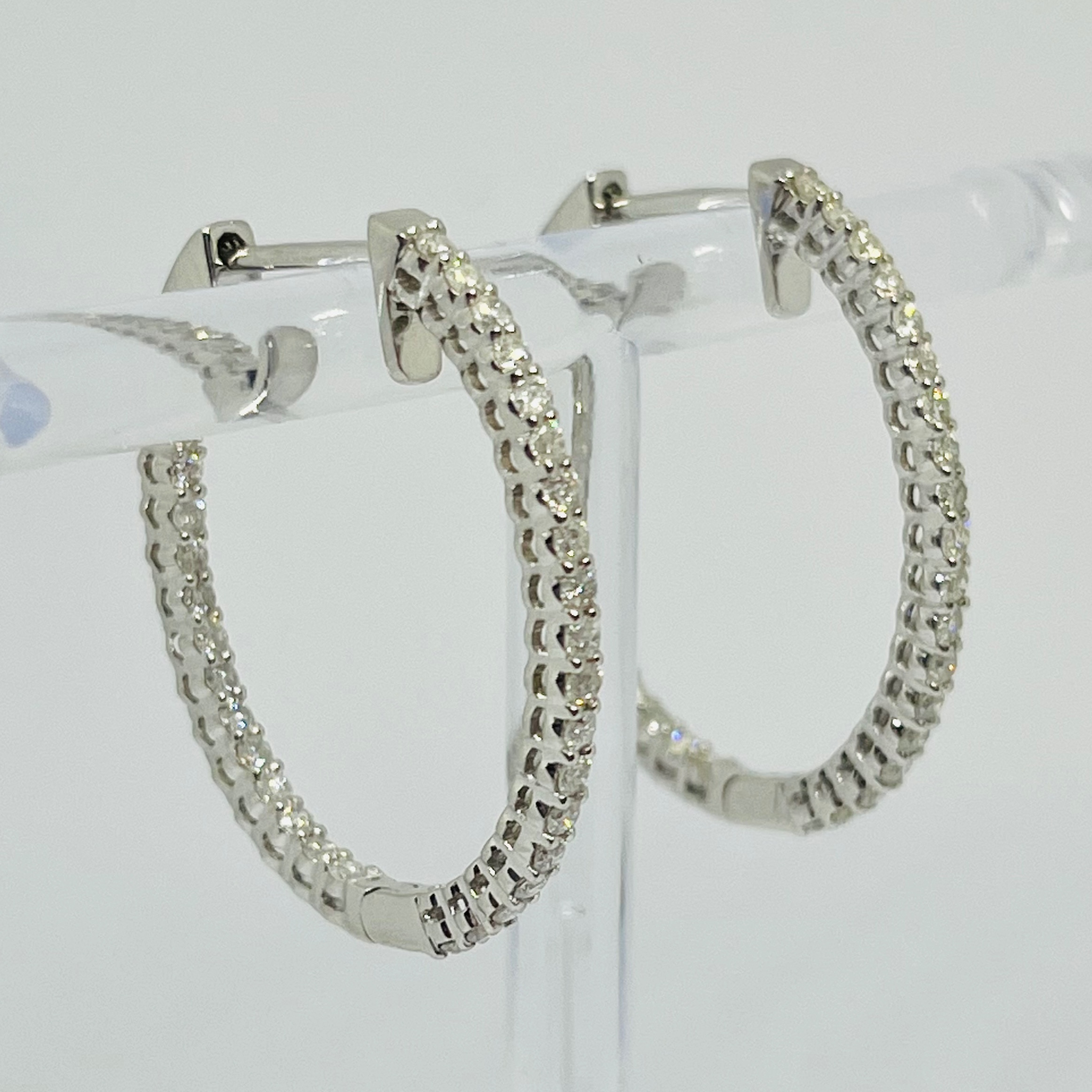In & Out Diamond Hoop Earrings