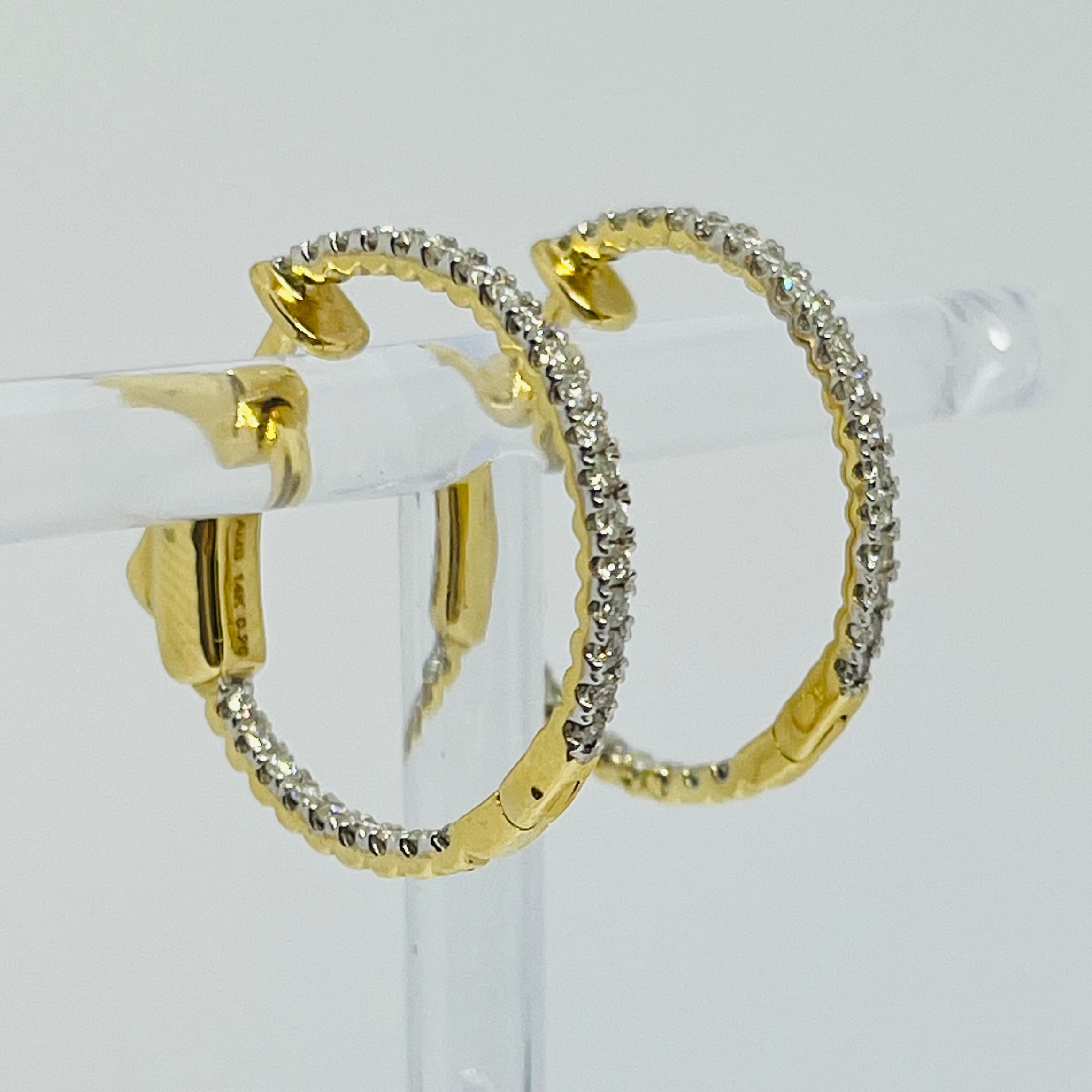 In & Out Diamond Hoop Earrings