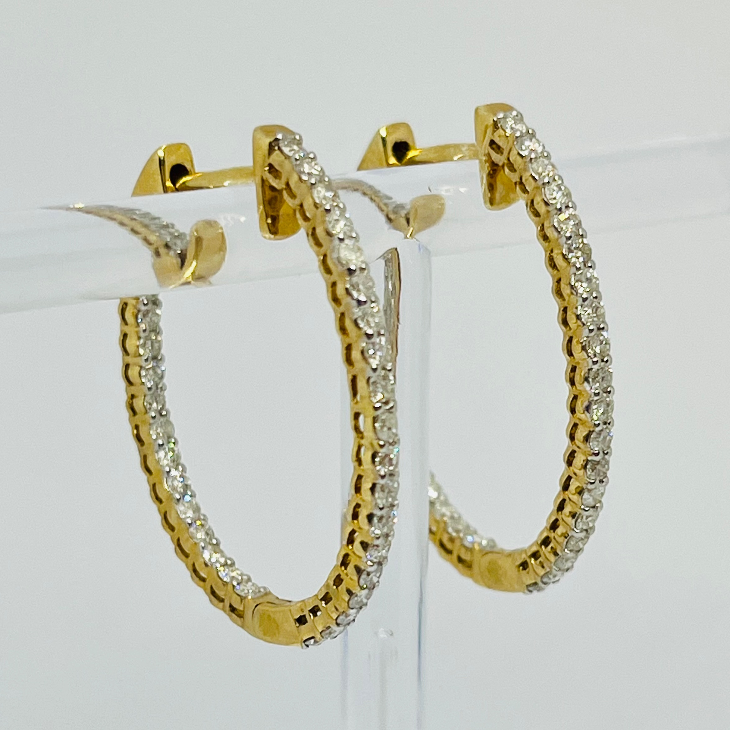 In & Out Diamond Hoop Earrings