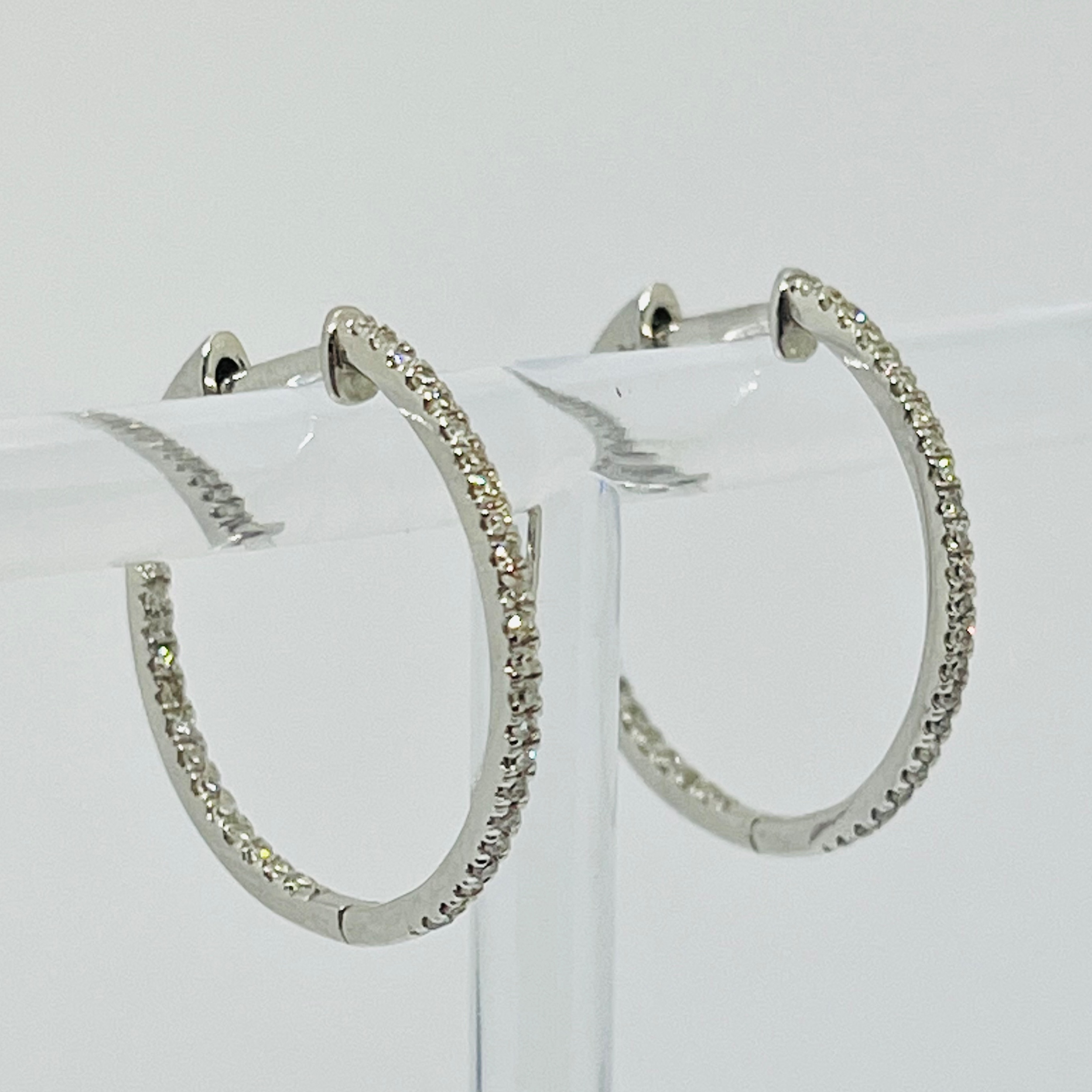 In & Out Diamond Hoop Earrings