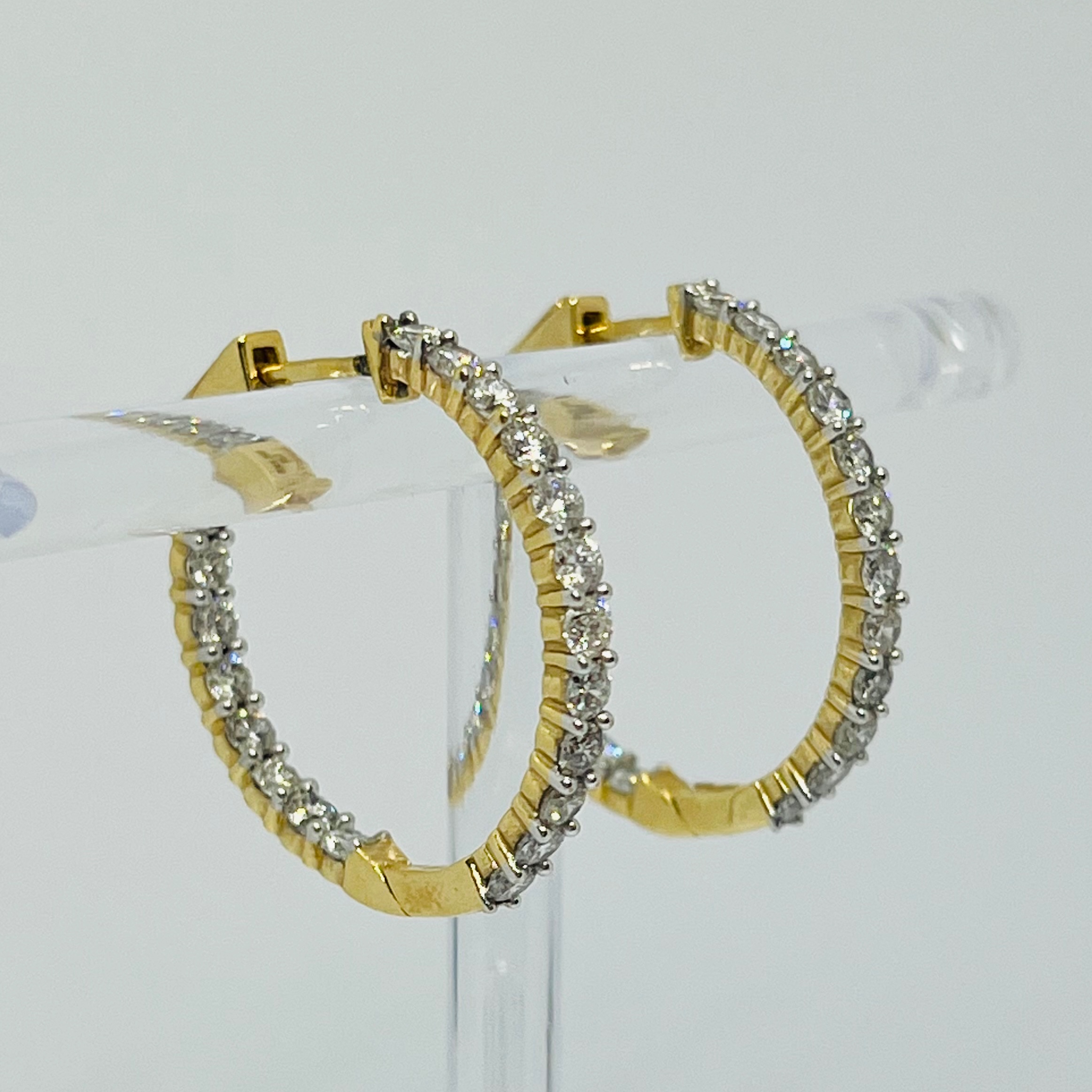 In & Out Round Hoop Earrings