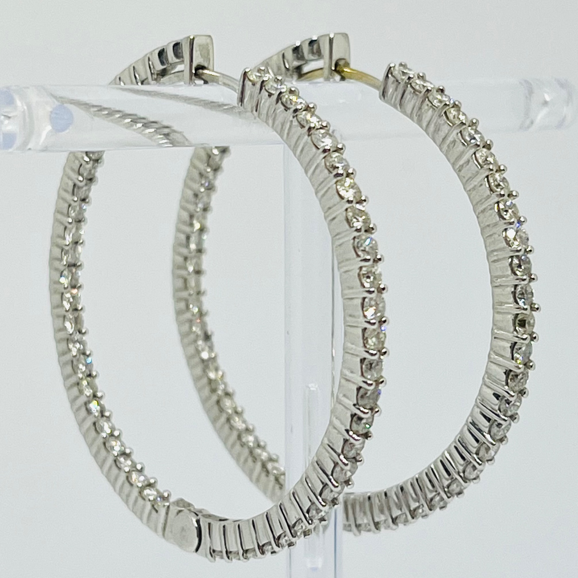In & Out Diamond Hoop Earrings