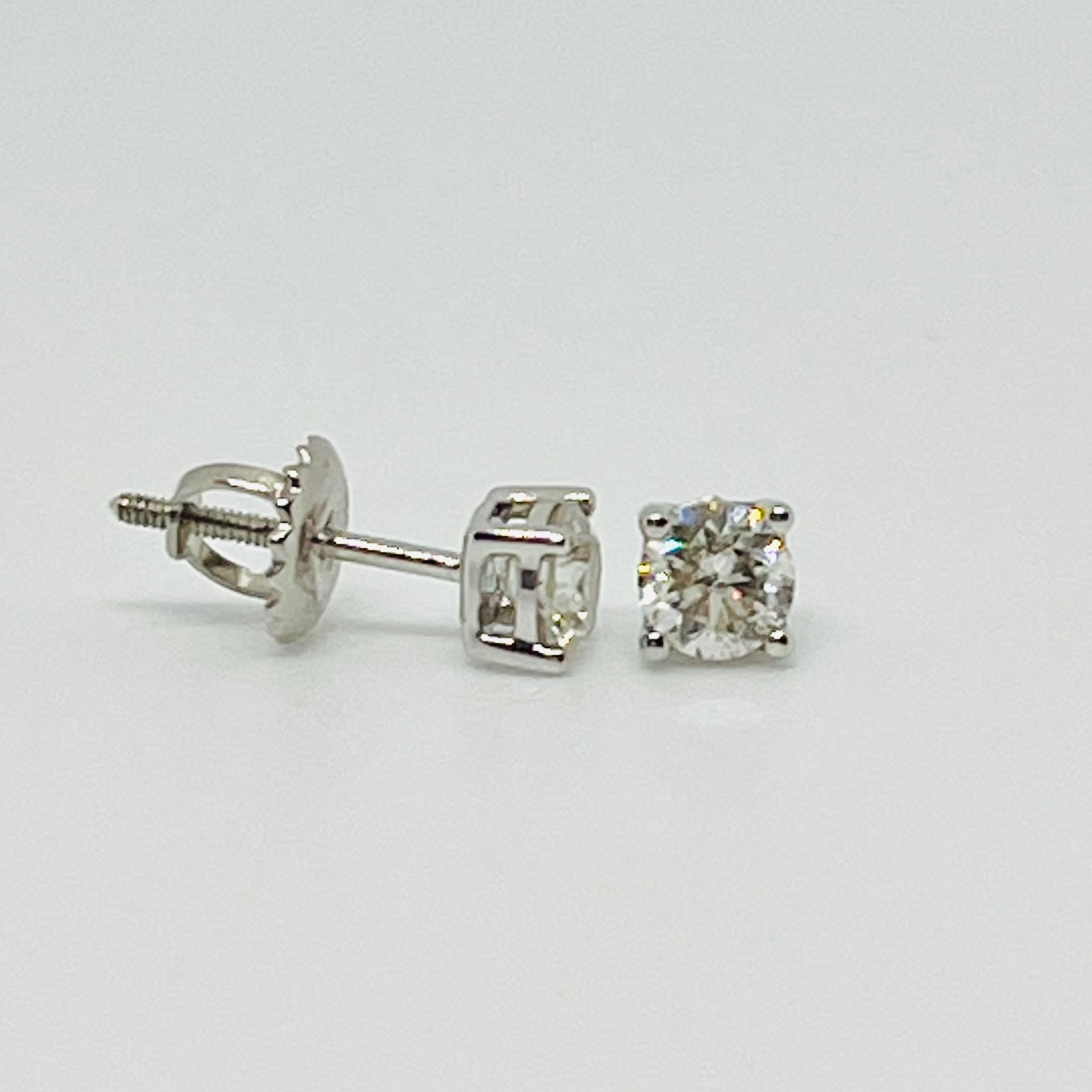 Solitaire Stud Earrings