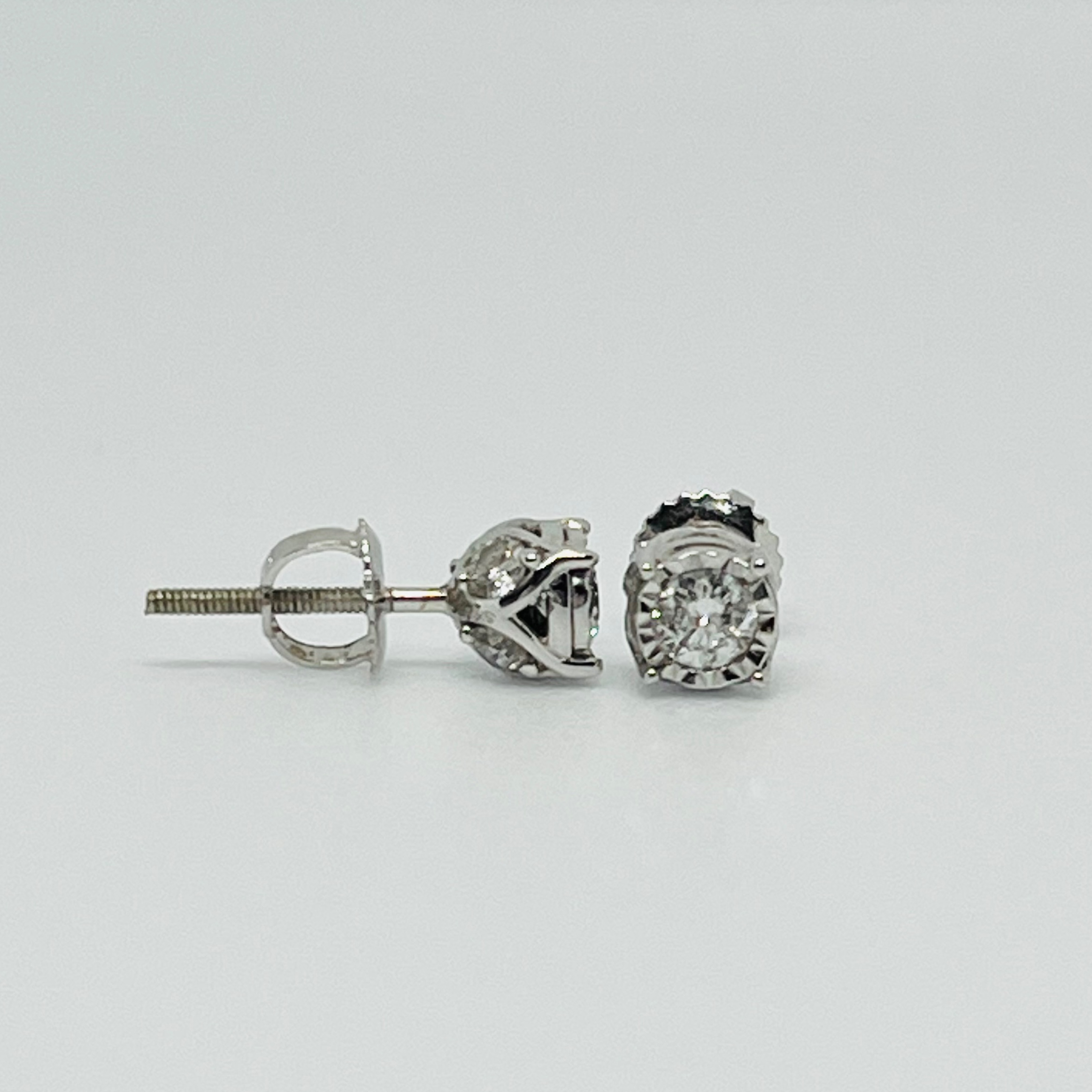 Solitaire Illusion Stud Earrings