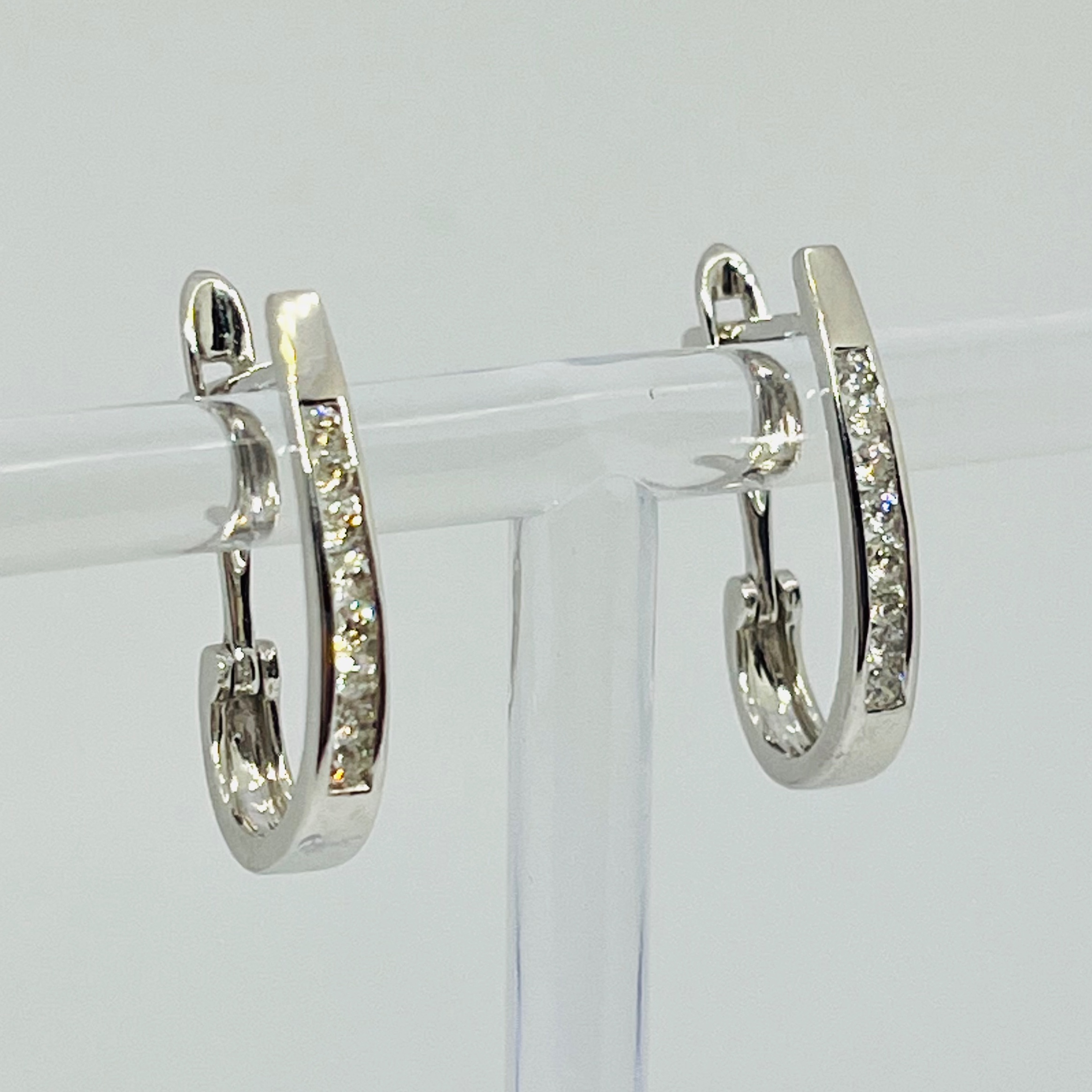 Diamond Hoop Earrings