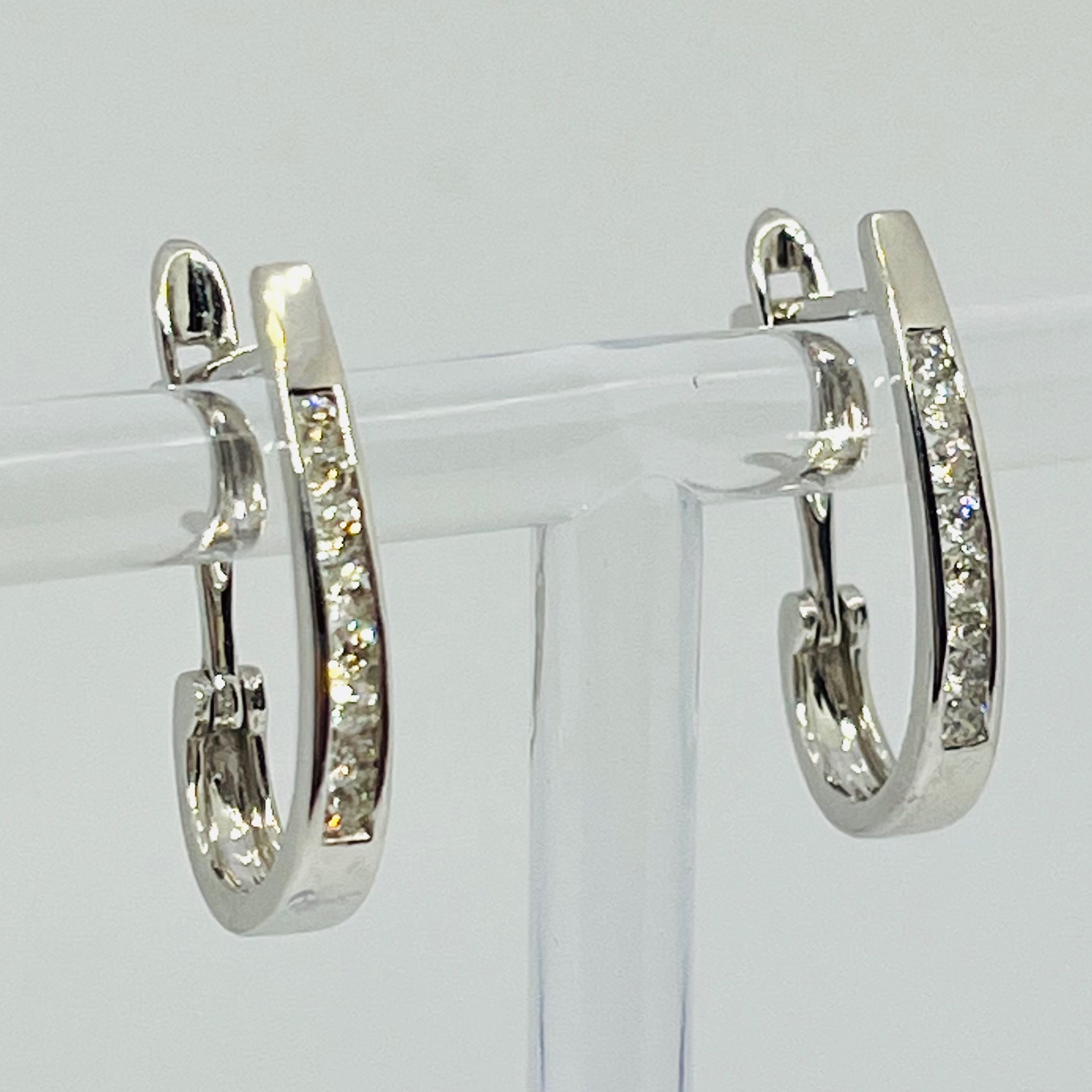 Diamond Hoop Earrings