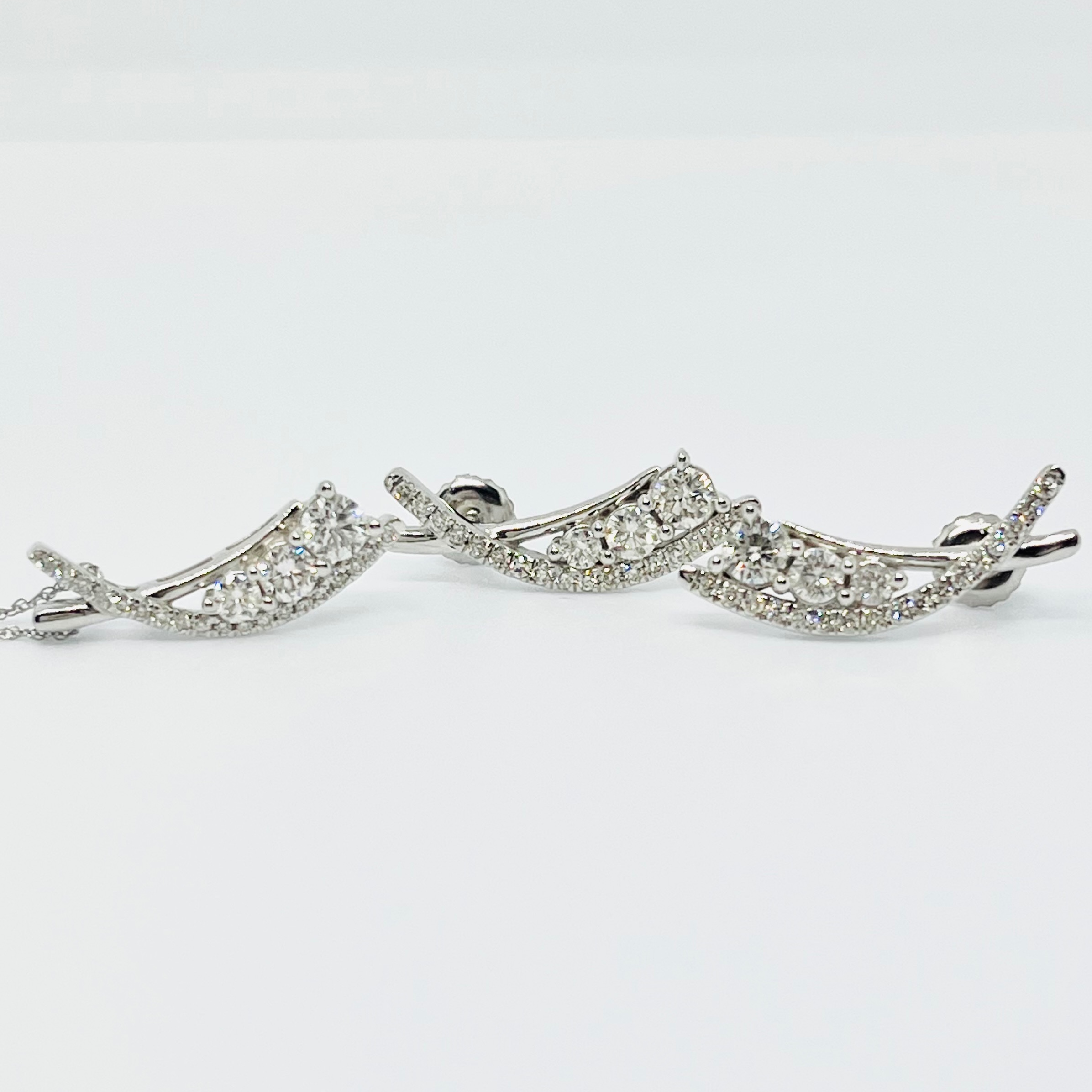 Diamond Stud Earrings & Pendant Set
