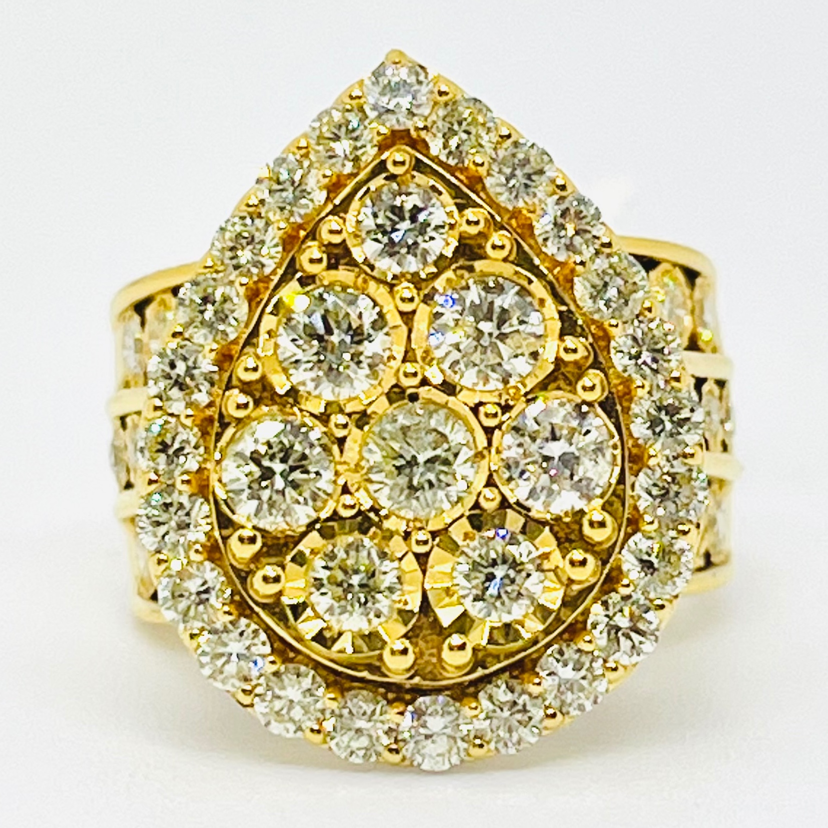 Diamond Teardrop Fashion Ring