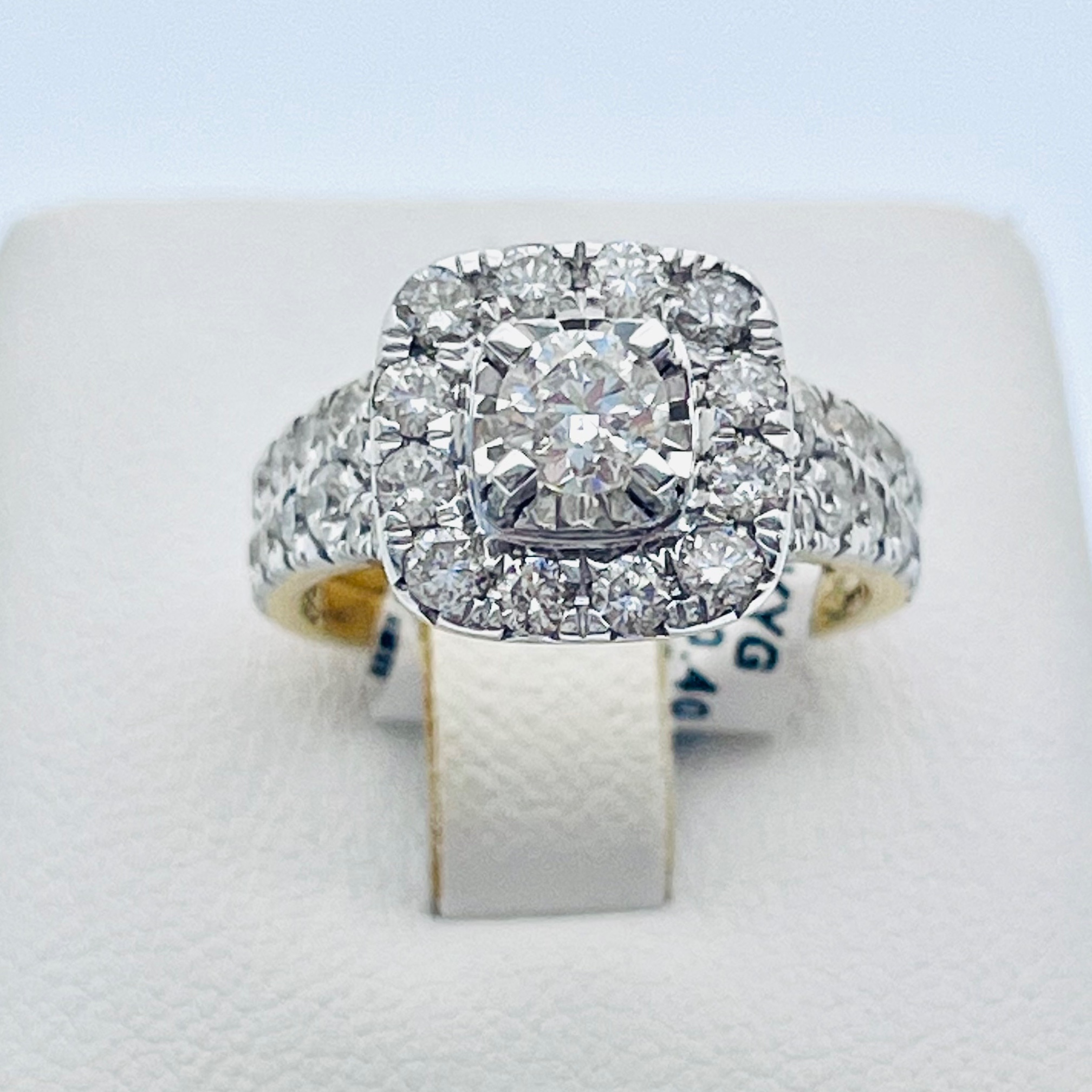 Solitaire with Halo Bridal Set