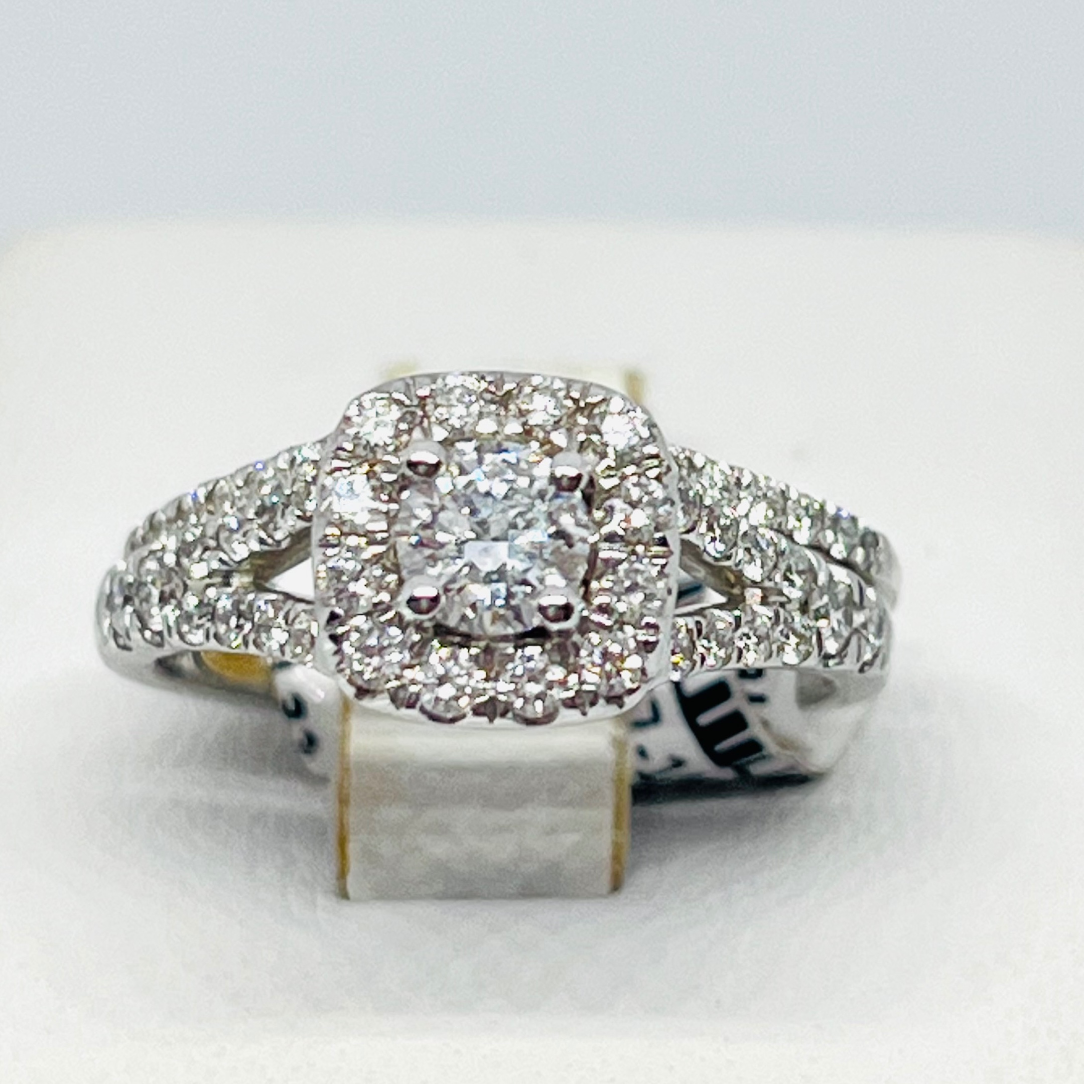 Solitaire with Halo Bridal Set