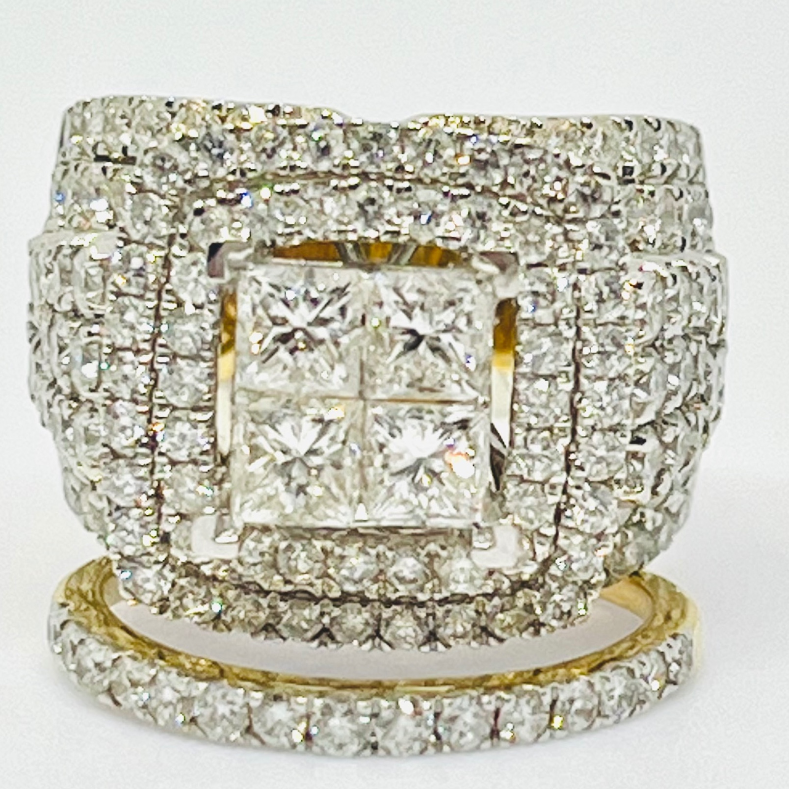 Princess Cut Diamond Bridal Set