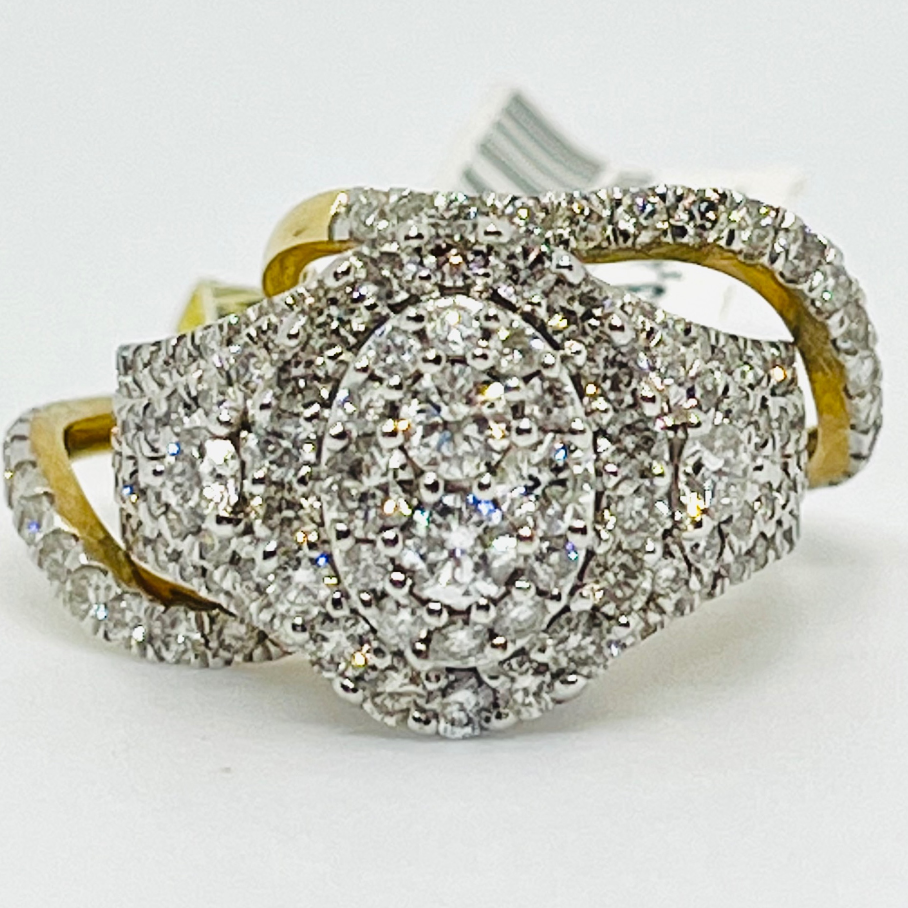 Oval Style Diamond Bridal Set with 2 Bands