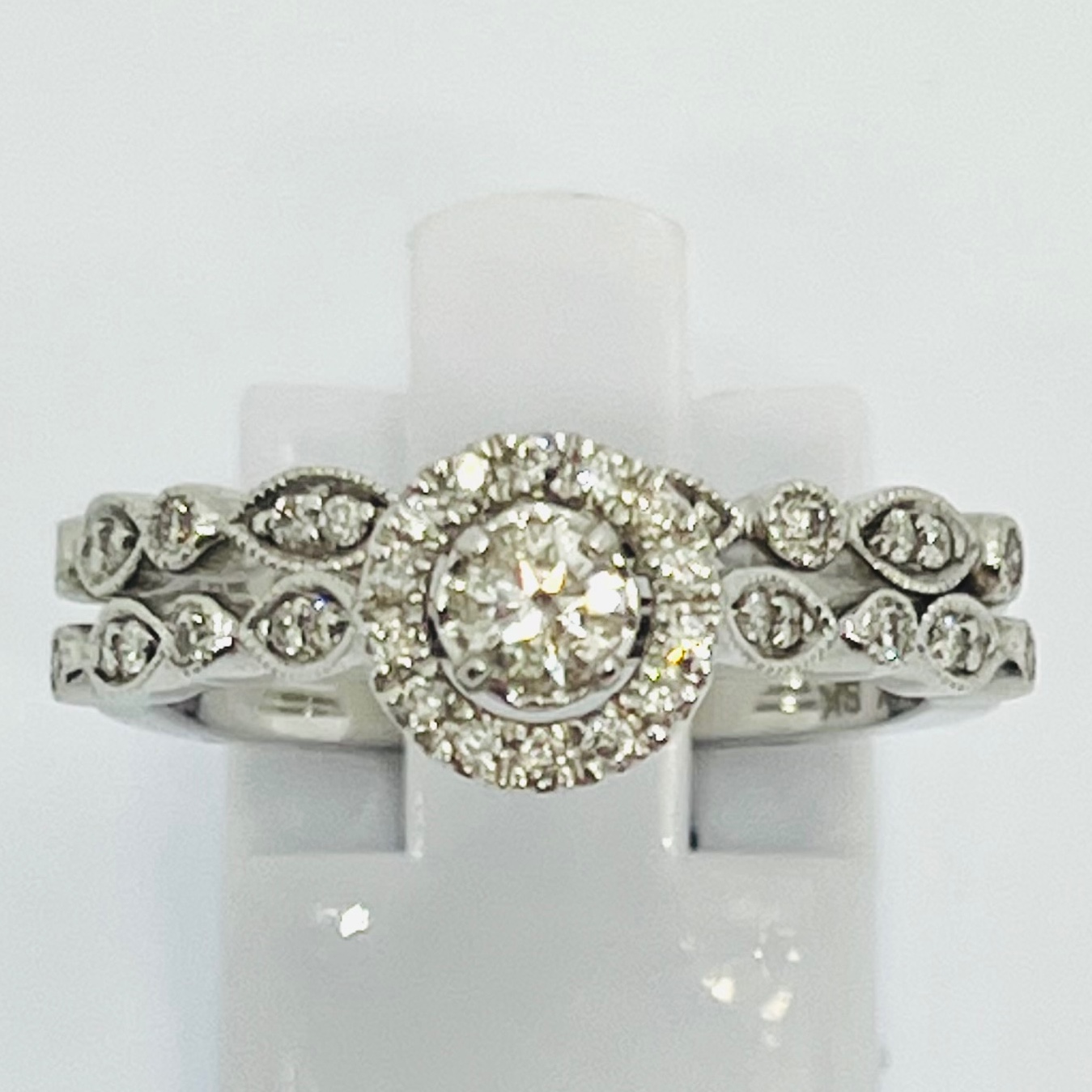 Diamond Round Bridal Set