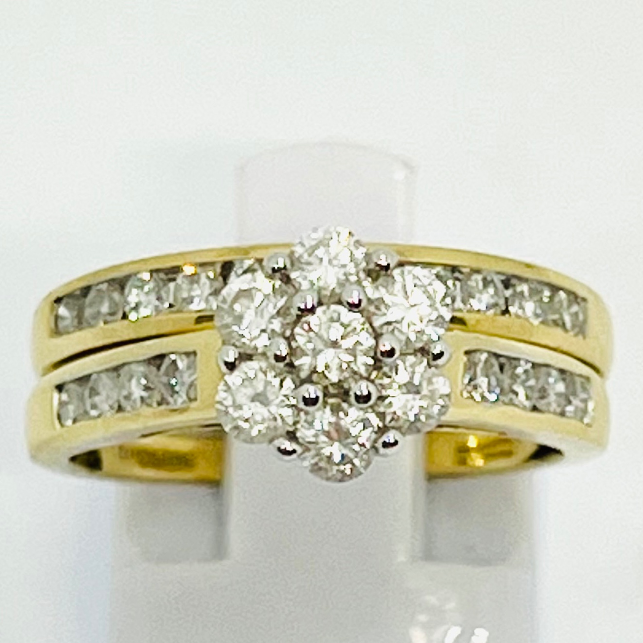 Flower Style Diamond Bridal Set
