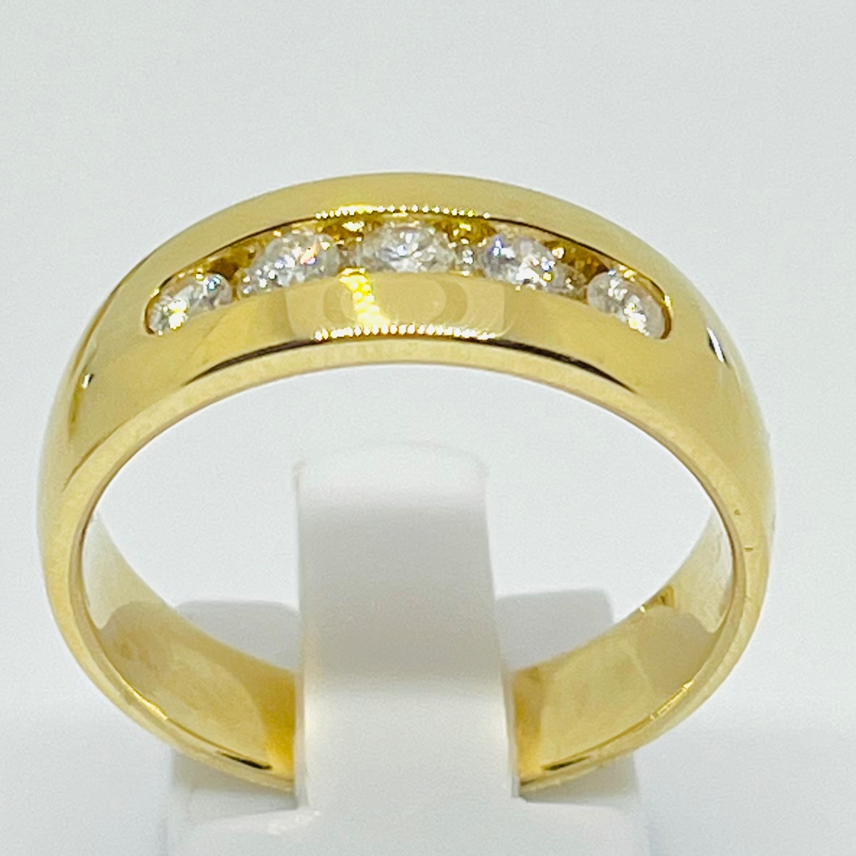 Diamond Men's Wedding Band