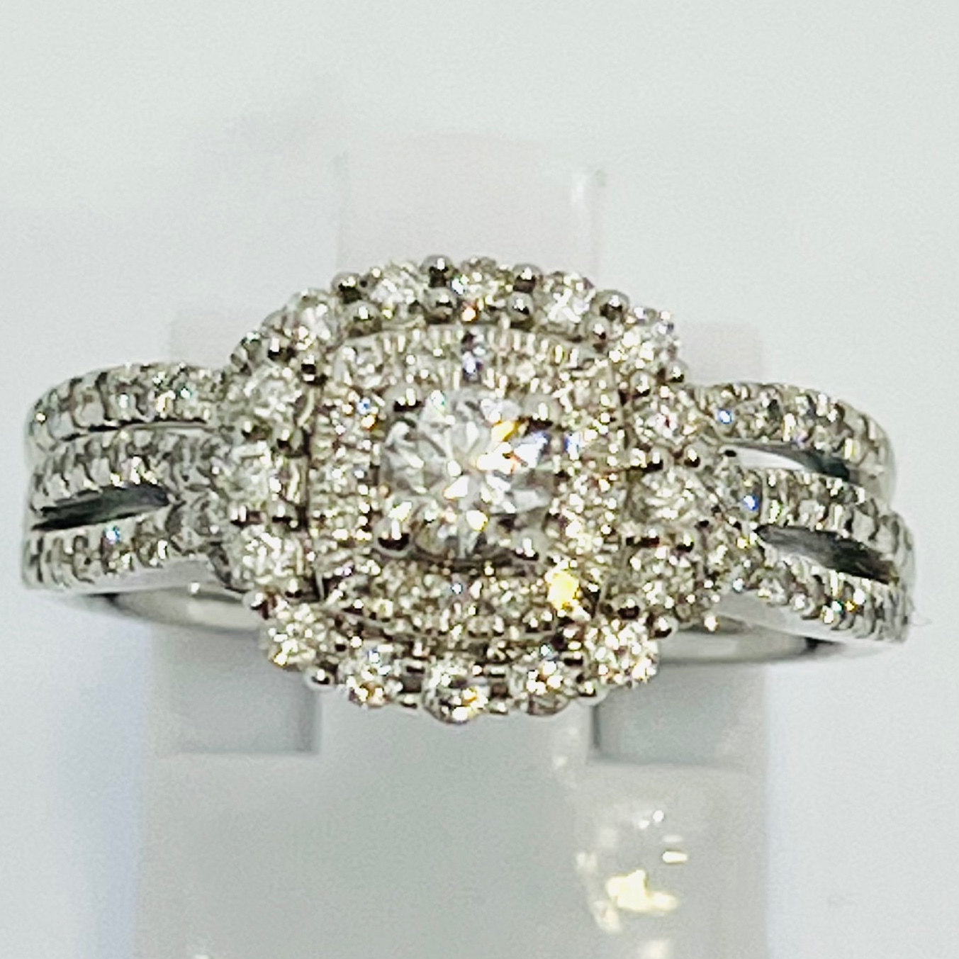 Diamond Bridal Set with Halo