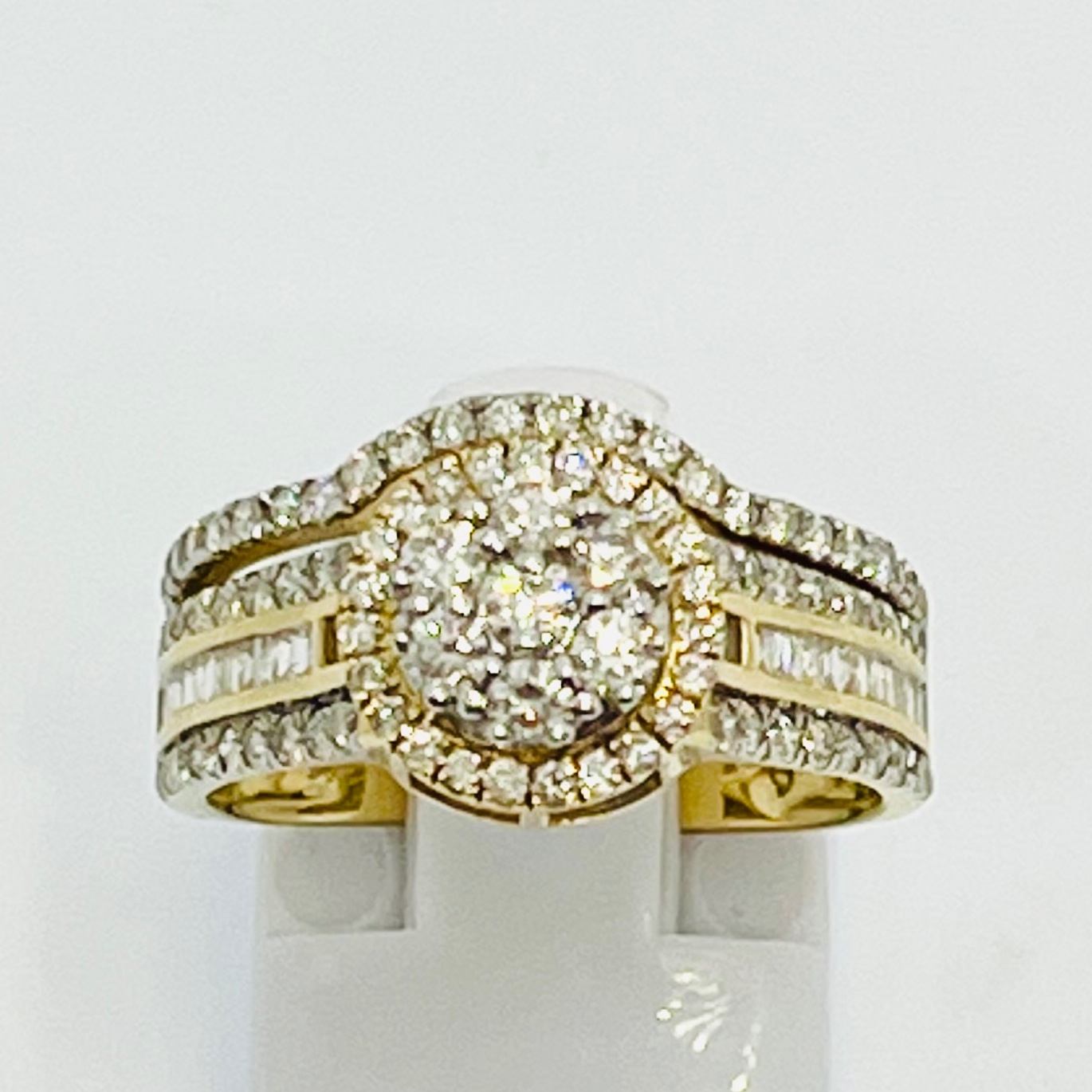 Round Halo Diamond Bridal Set
