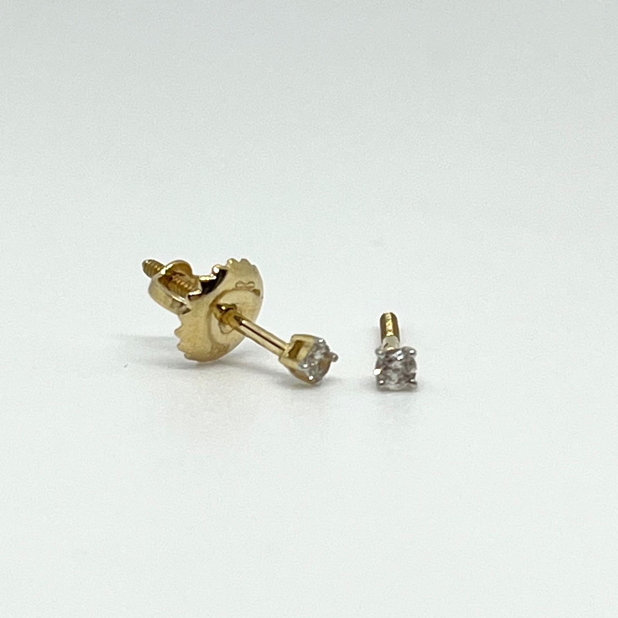 Solitaire Diamond Stud Earrings
